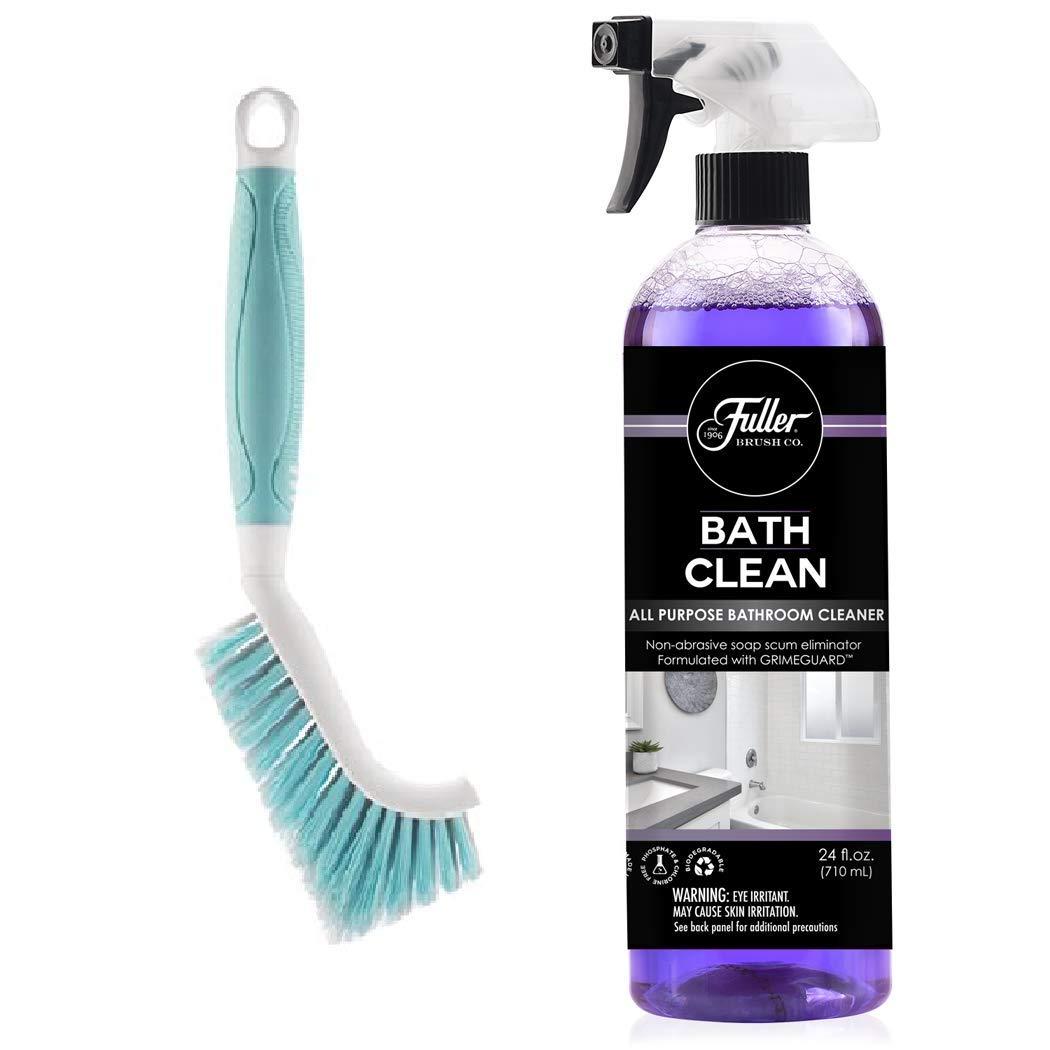 Fuller Brush BathClean 24 Fl Oz Bottle Bundle with Premium Tile & Grout Brush