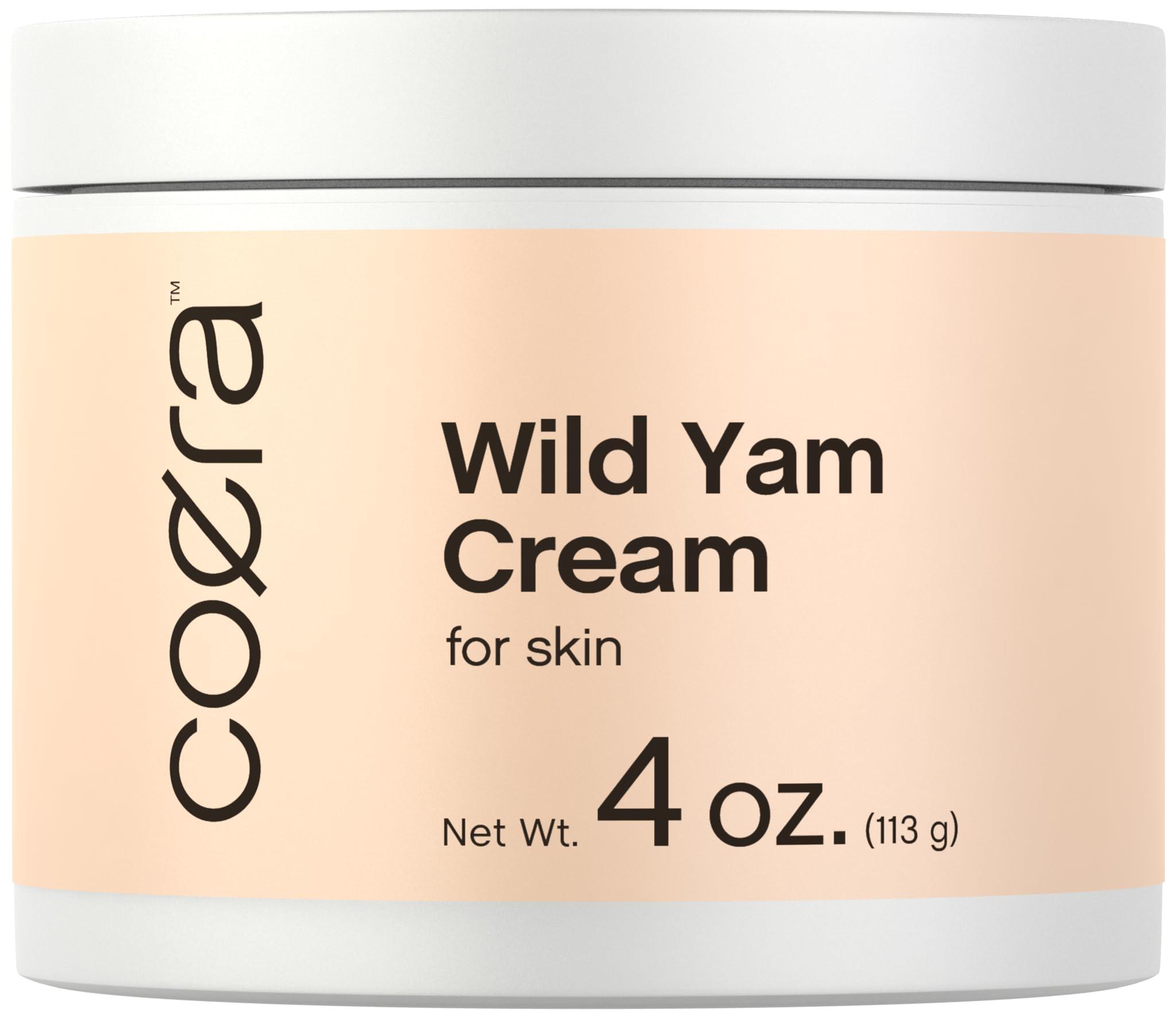 Coera Wild Yam Cream | 4 oz | Skin Moisturizer for Women | Free of Parabens, SLS and Fragrances