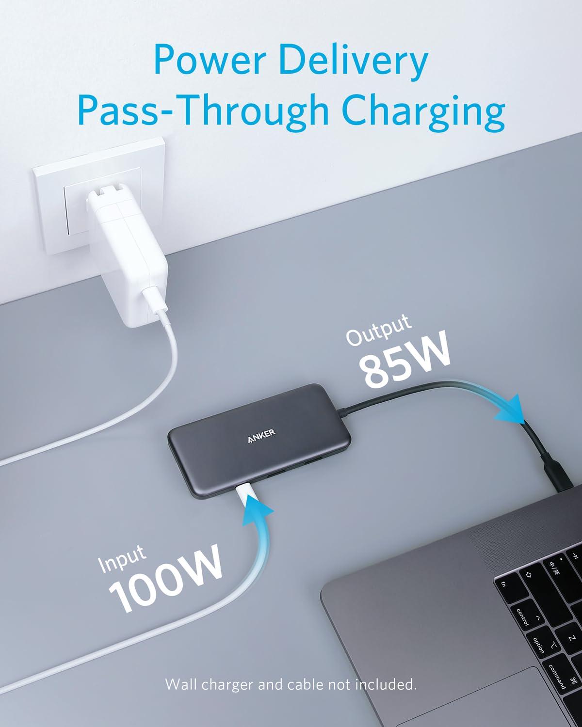 Anker USB C Hub (7-in-1), with 4K HDMI, 100W Power Delivery, USB-C and 2 USB-A 5Gbps Data Ports, microSD and SD Card Reader, for MacBook Air, MacBook Pro, XPS, and More - Image 3