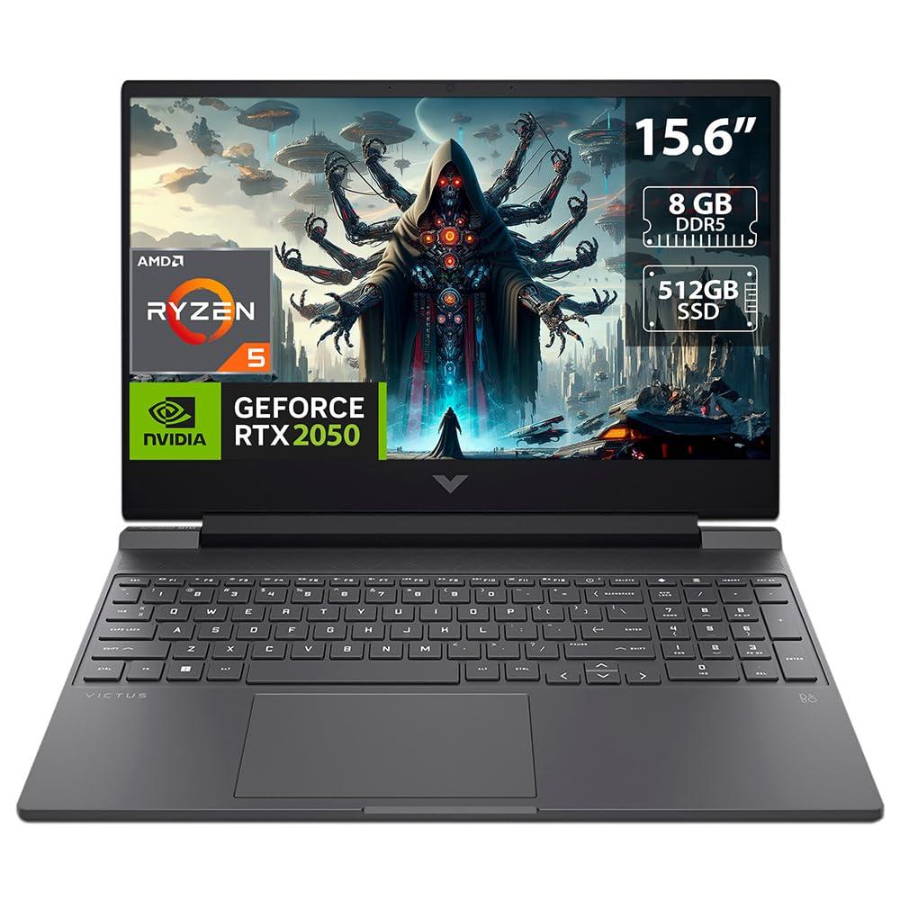 HP - Victus 15.6" Gaming Laptop - AMD Ryzen 5 7535HS - 8GB Memory - NVIDIA GeForce RTX 2050-512GB SSD - Mica Silver