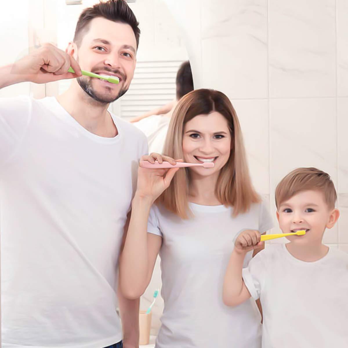 SUREE Extra Soft Toothbrush for Sensitive Teeth, Upgraded 10000 Bristles Nano Toothbrush, Ultra Soft Toothbrushes for Adults & Elders, Portable Manual Toothbrush with Individual Travel Case (4 Pack) - Image 6
