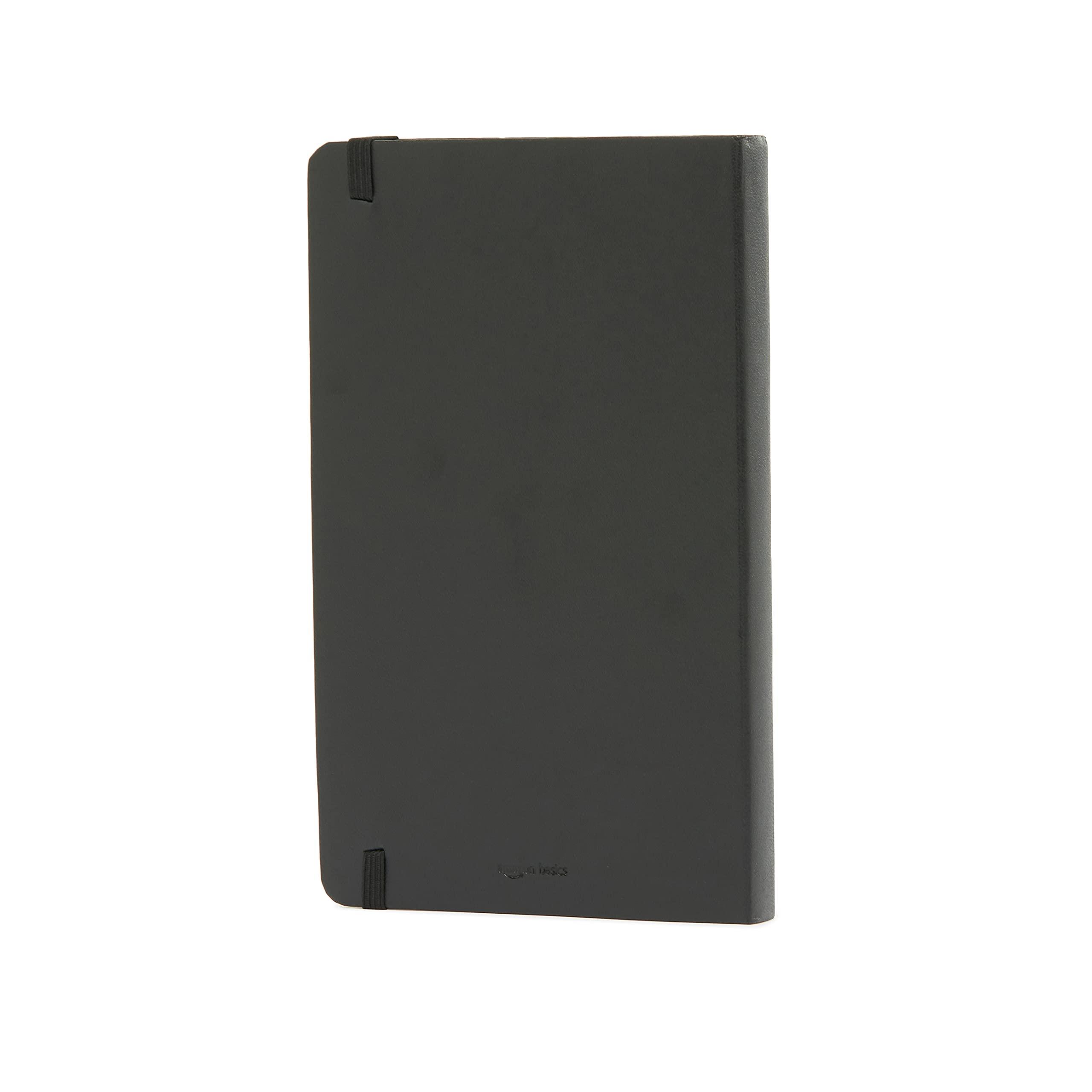 Amazon Basics Classic Lined Notebook, 240 Pages Hardcover, 5 x 8.25-Inch, Black - Image 5