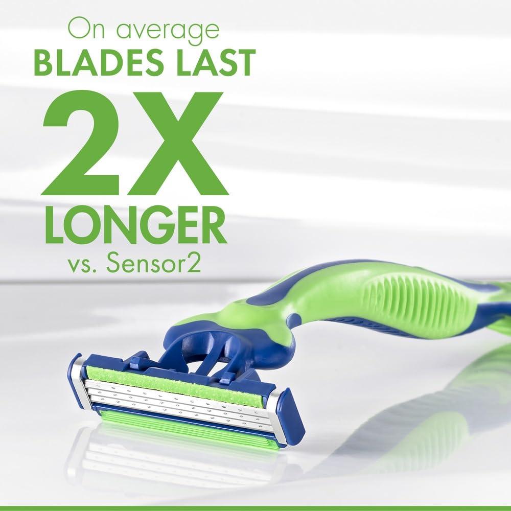Gillette Sensor3 Sensitive Men's Disposable Razor, 12 Razors - Image 2