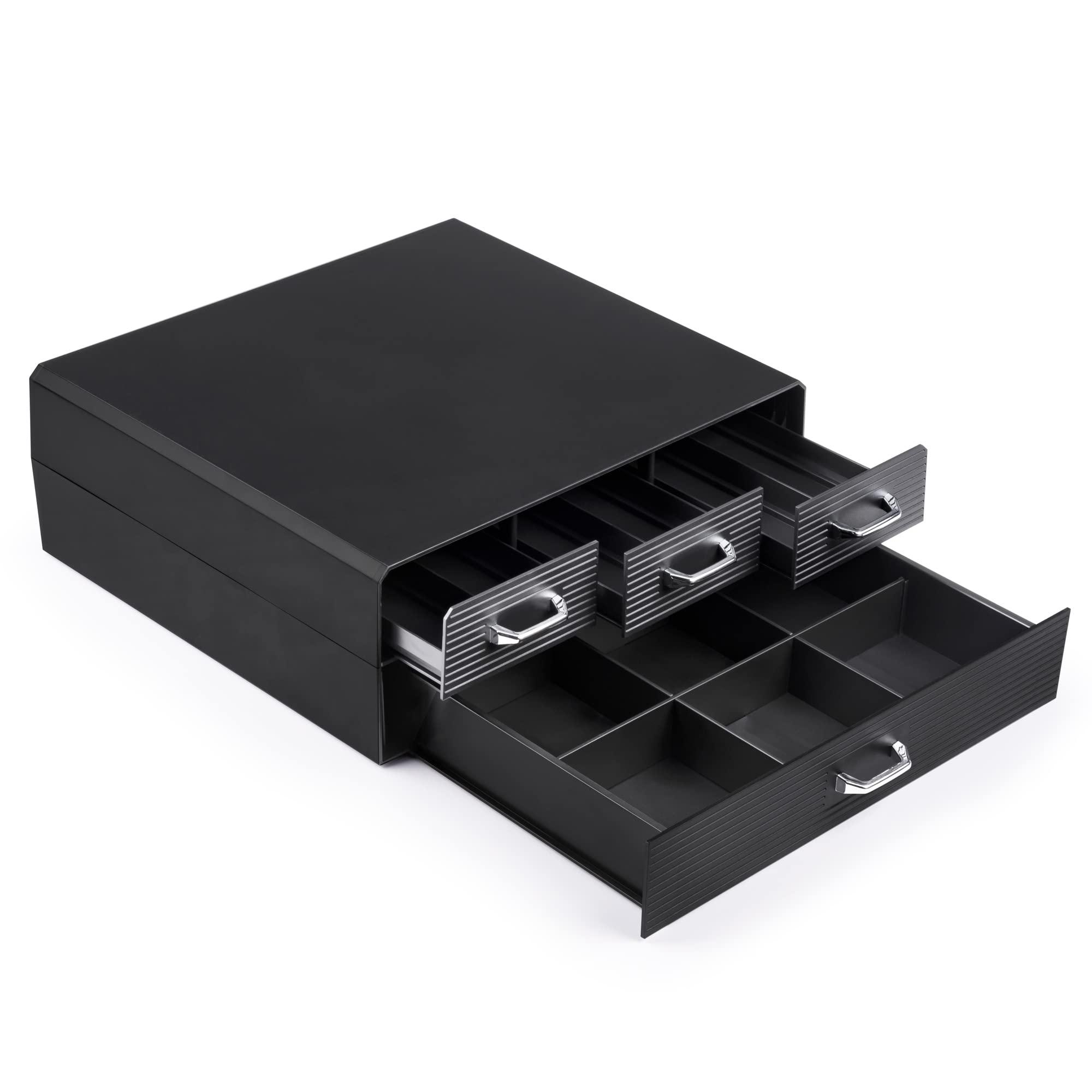SZQINJI Coffee Pod Organizer 72/96 Pods Coffee Capsule Holder 2-Tier Coffee Pod Storage 4-Drawer Compact, Compatible with Keurig K-cup & Nespresso Capsule - Image 9