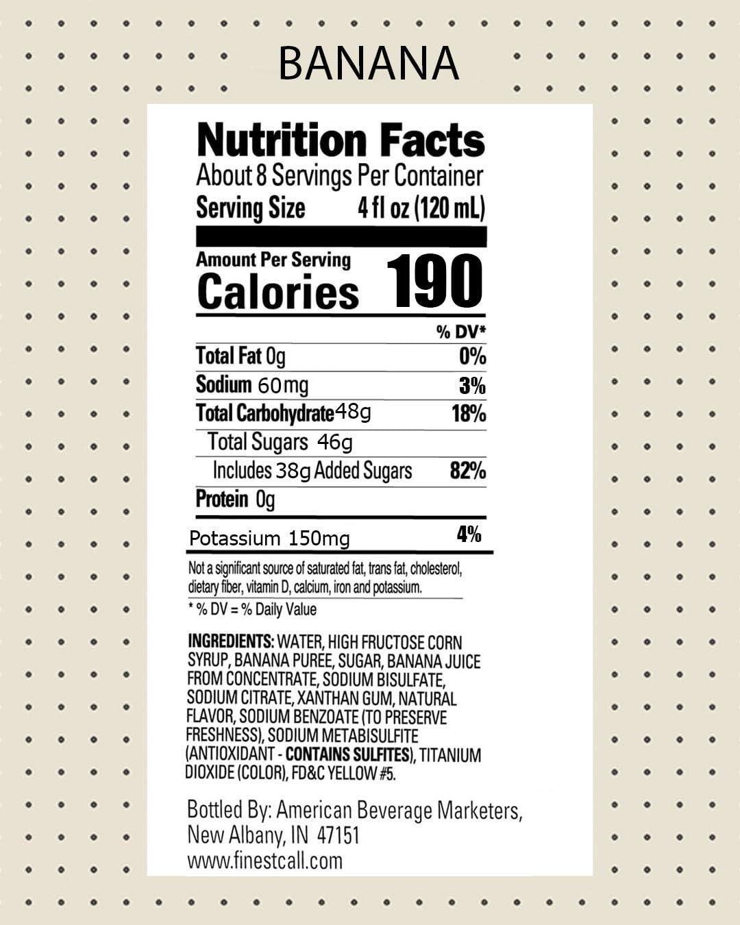 Finest Call Premium Banana Puree Drink Mix, 1 Liter Bottle (33.8 Fl Oz) - Image 2
