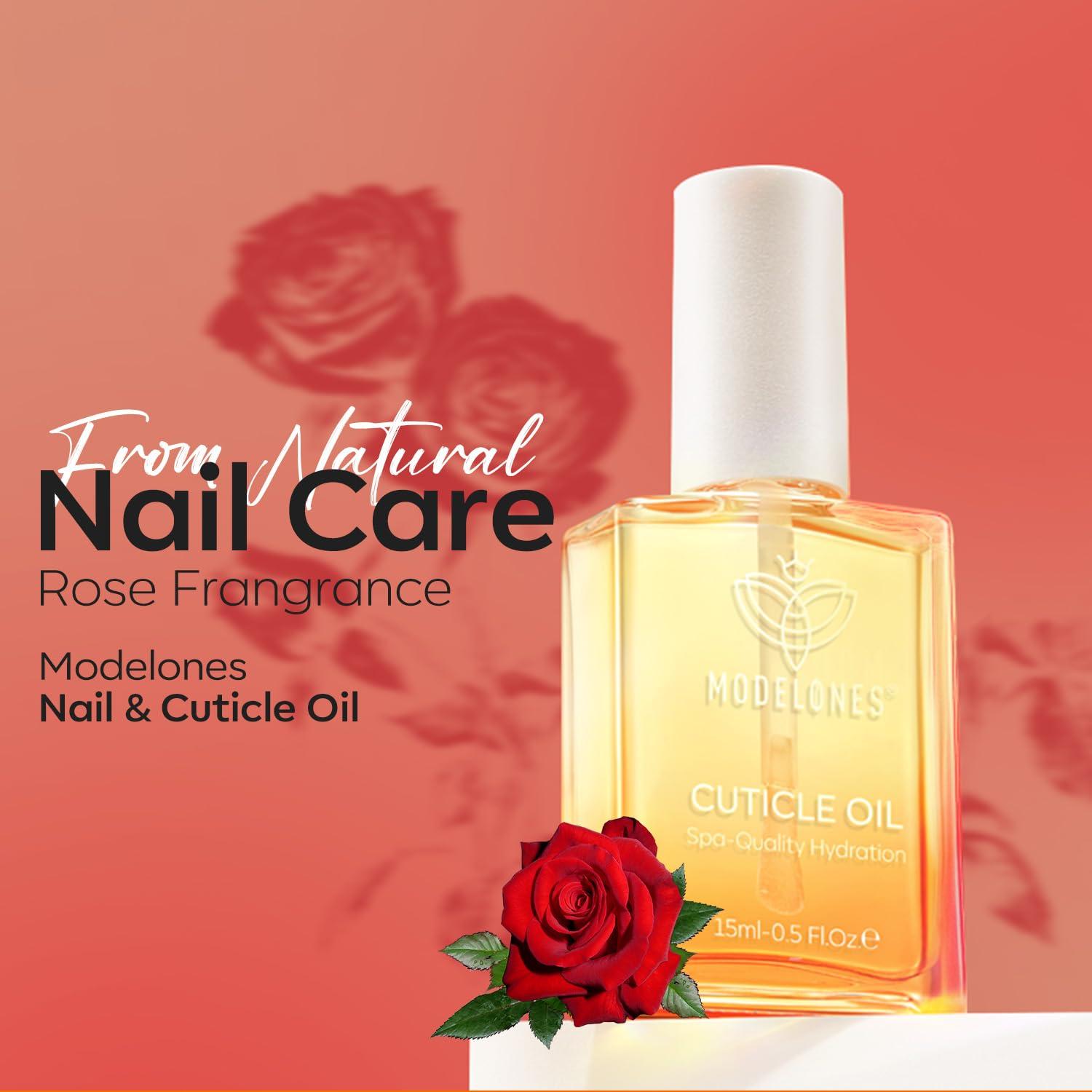 modelones Cuticle Oil for Nails Rose Nail Oil for Growth and Strength Nail Growth Oil Cuticle Care Quick Dry Nail Care Moisturize and Strengthen Damaged Nails 15ml 0.5Fl Oz - Image 8