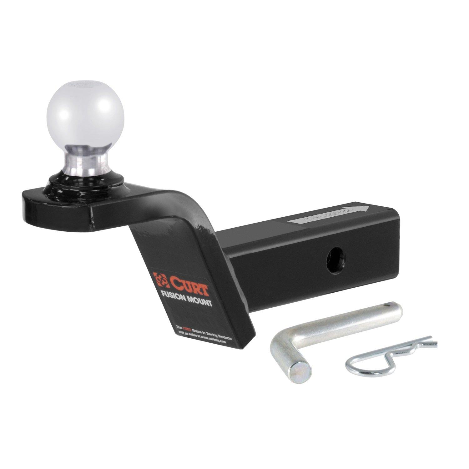 CURT 45155 Fusion Trailer Hitch Mount with 2-Inch Ball & Pin, Fits 2-In Receiver, 7,500 lbs, 2" Rise - Image 7