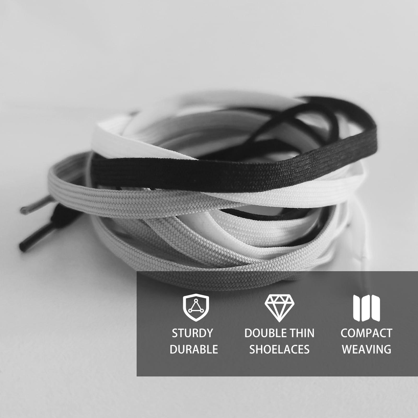 UamGlsob 1/4" Flat Running Shoe Laces for Nike Pegasus Sneakers, 6mm Durable Thin Running Shoelaces Replacement Strings - Image 3