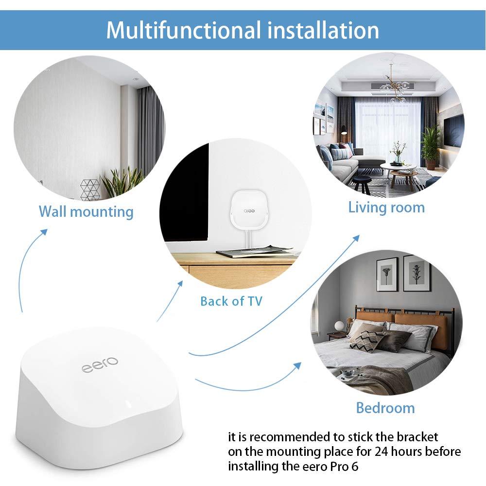 Screwless Wall Mount for eero 6 Dual-Band mesh Wi-Fi 6 Router Holder, No Tools Required, Easy to Install, No Drilling, Strong VHB Adhesive Mount by HOLACA (2 Pack) - Image 5