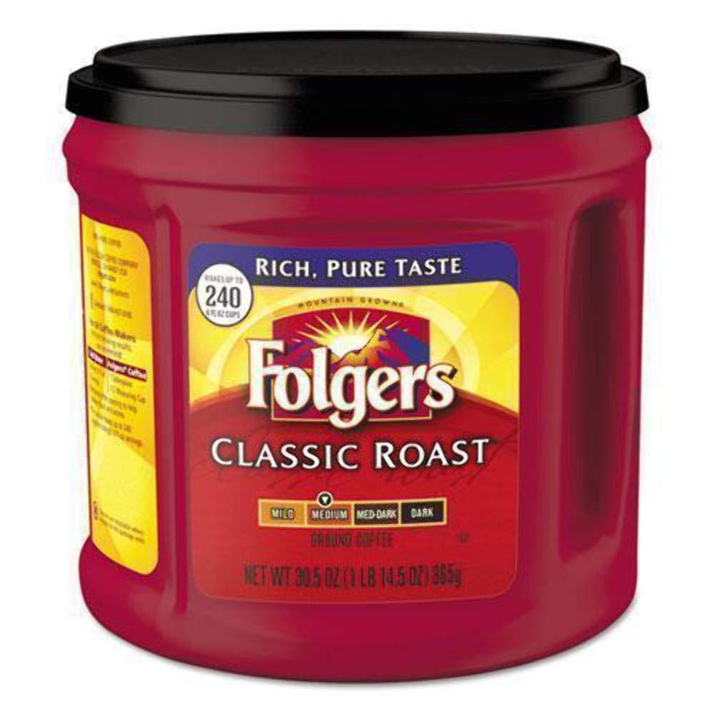 Folgers Classic Medium Roast Ground Coffee, 30.5 Ounces