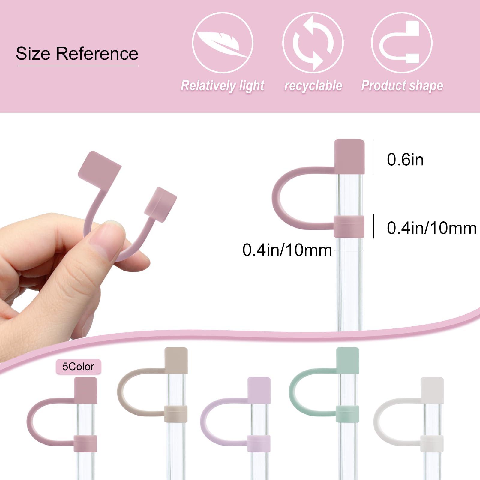 5-Pack Silicone Straw Covers Compatible with Stanley Cups - Dust-Proof Straw Caps for 40 oz Tumblers and Water Bottles - Image 5