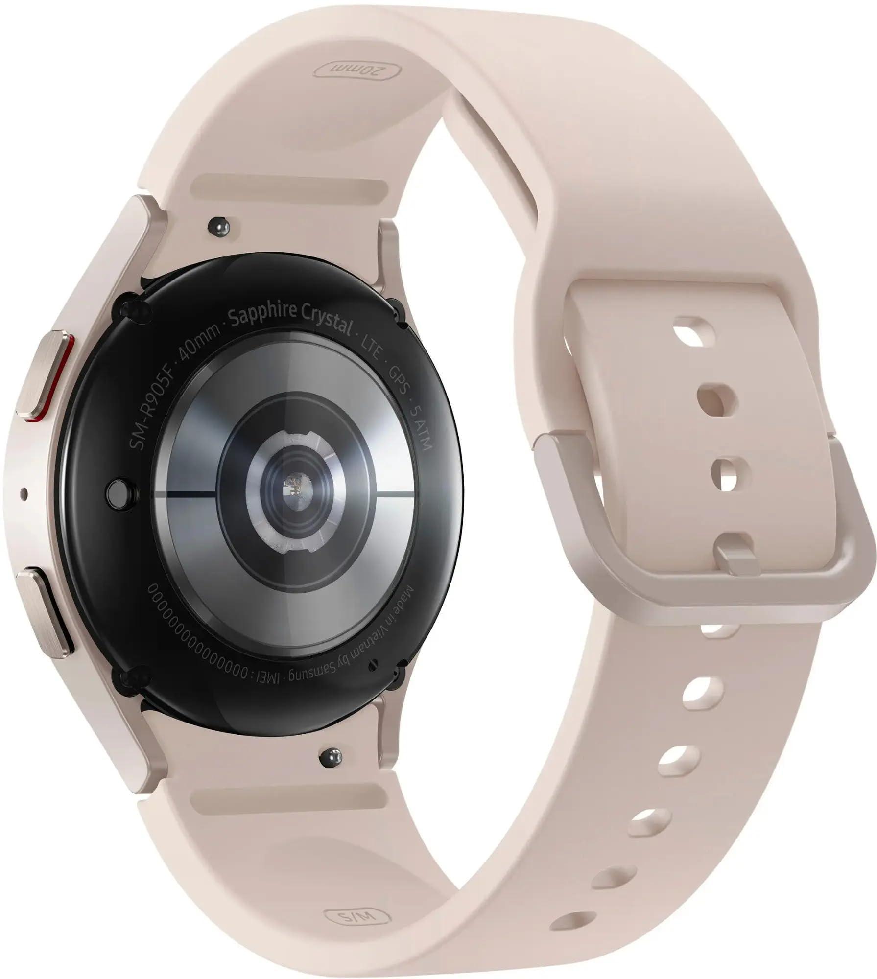 Samsung Galaxy Watch 5 (40mm, WiFi + 4G LTE) 1.2" Super AMOLED Smartwatch GPS Bluetooth w/ Advanced Sleep Coaching, Bioactive Sensor, Water Resistant R905U (Generic Charger, Pink Gold) (Renewed) - Image 6