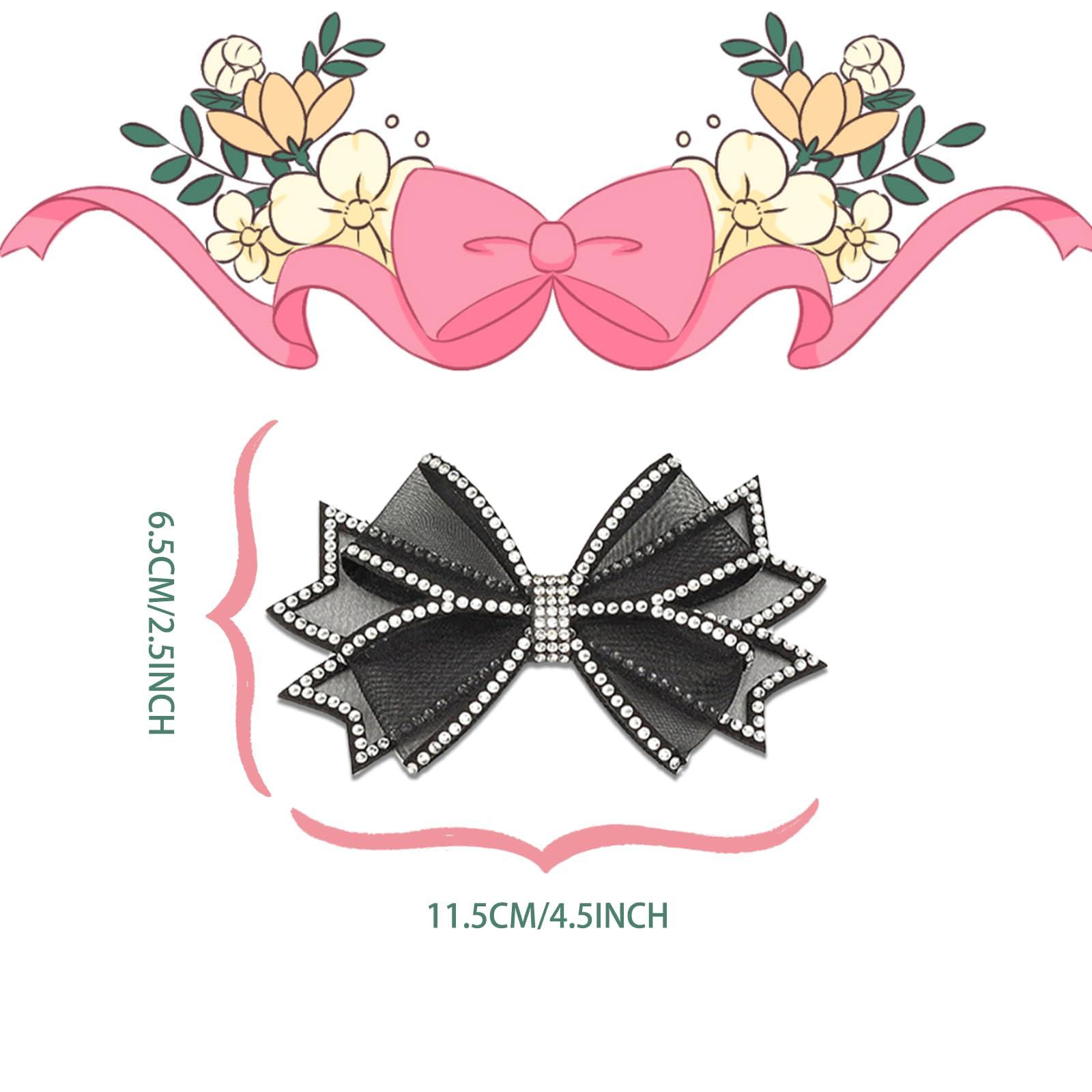 RUNAU Removable Rhinestone Bow Shoe Clips - Elegant Wedding Party Buckle for Dress Shoes, Bags, Clothing, Hair, High Heels - Accessories for Women Girls - Image 7