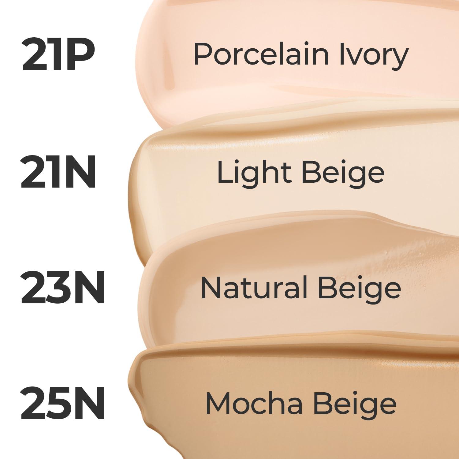 LOVB LOVB Natural Cover Glow Cushion Foundation | Satin Radiant Finish | Korean Foundation Makeup | Long-Lasting Natural Coverage | for All Skin Types 0.42 oz. (23N Natural Beige) - Image 5