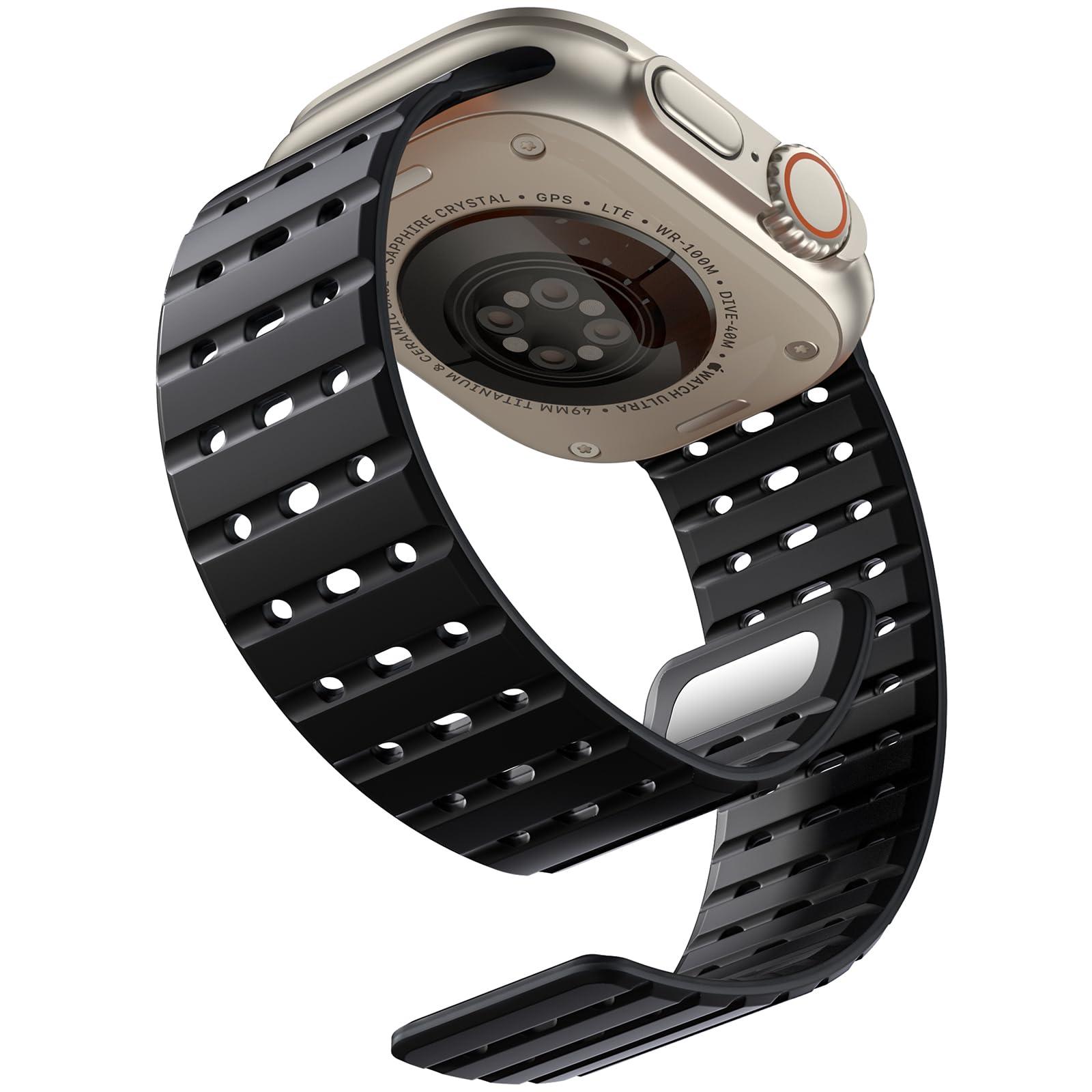 Bandletic R-Steel Sport Band Compatible with Apple Watch Ultra 2/Ultra Band 49mm/46mm/45mm/44mm/42mm(3/2/1) + R-Lite Fit Magnetic Band - Image 6