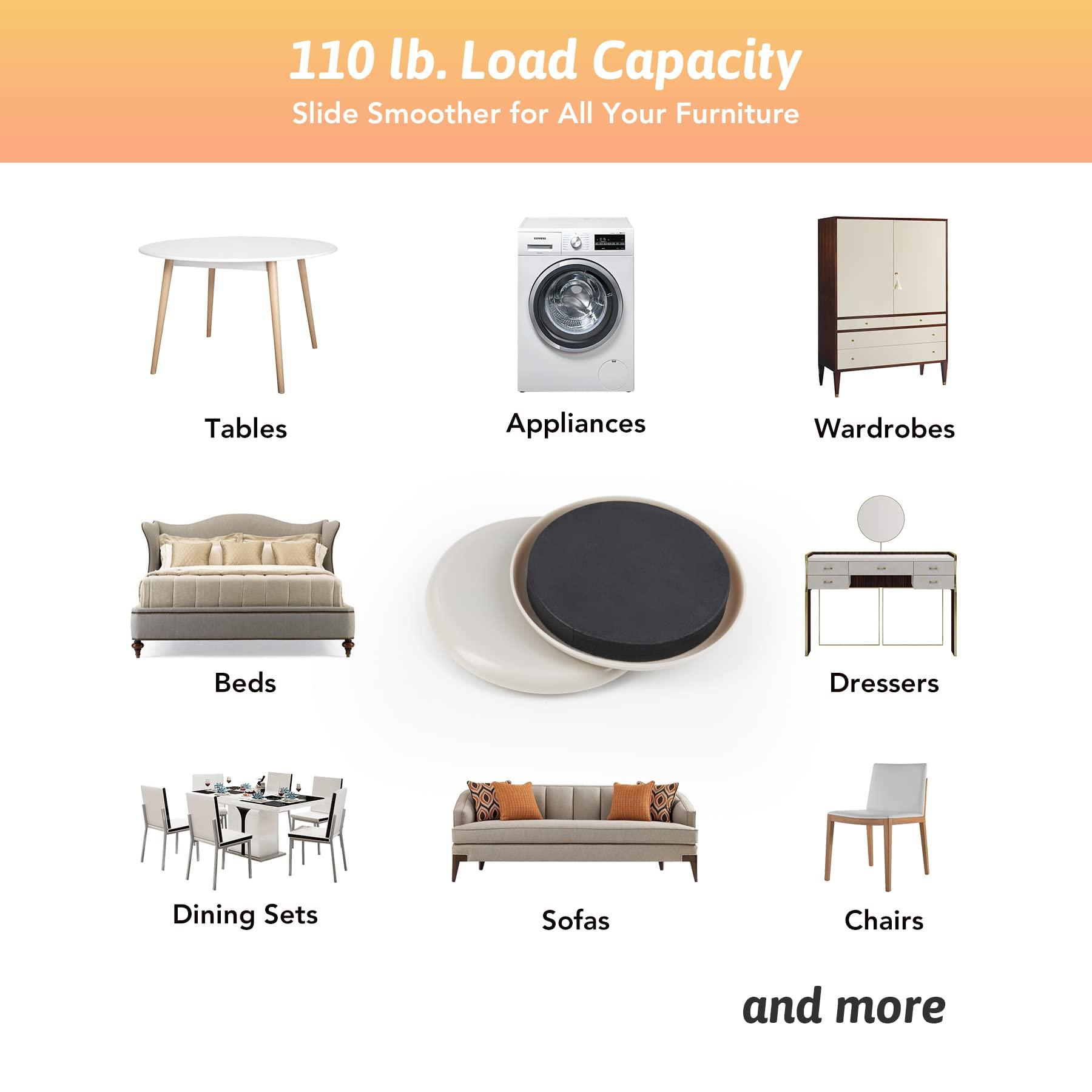 CO-Z Furniture Sliders - 8 Pack, 3 1/2" Reusable Furniture Sliders for Carpet, Heavy-Duty Furniture Gliders Movers for Hardwood Floors, Plastic Moving Pads for Heavy Furniture, Floor Protectors - Image 7