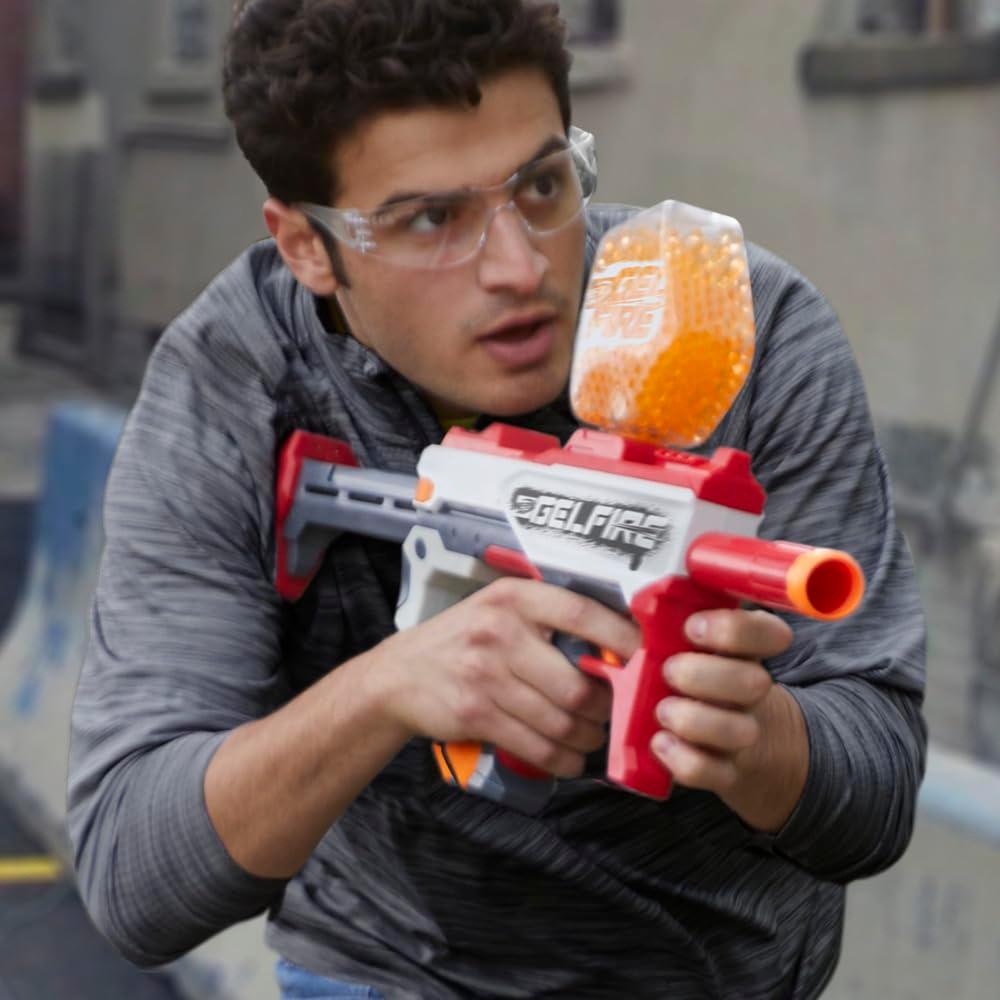 Nerf Pro Gelfire Mythic Full Auto Blaster & 10,000 Gelfire Rounds, 800 Round Hopper, Rechargeable Battery, Eyewear, Ages 14 & Up - Image 5