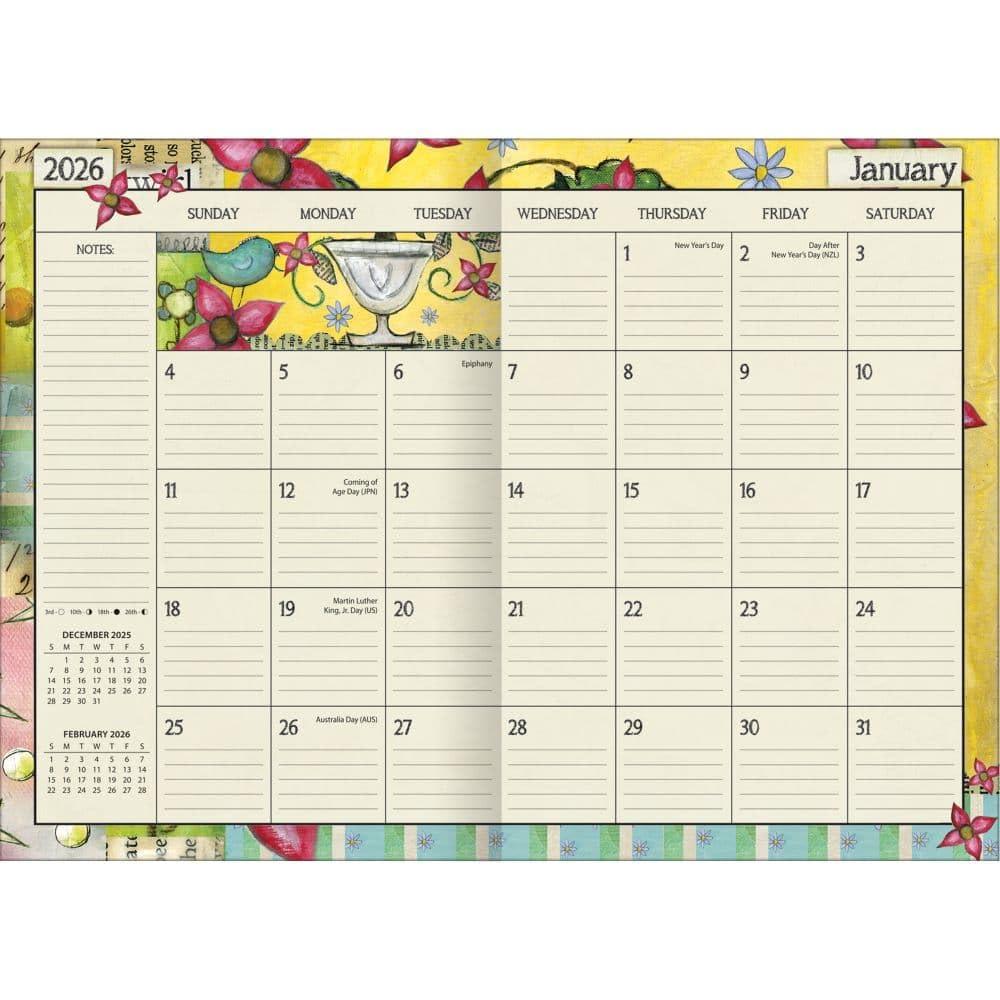 Lang, Color My World Monthly 2026 Pocket Planner, 4.9'' X 6.6'', Weekly Calendar with Wire-O Binding - Image 3