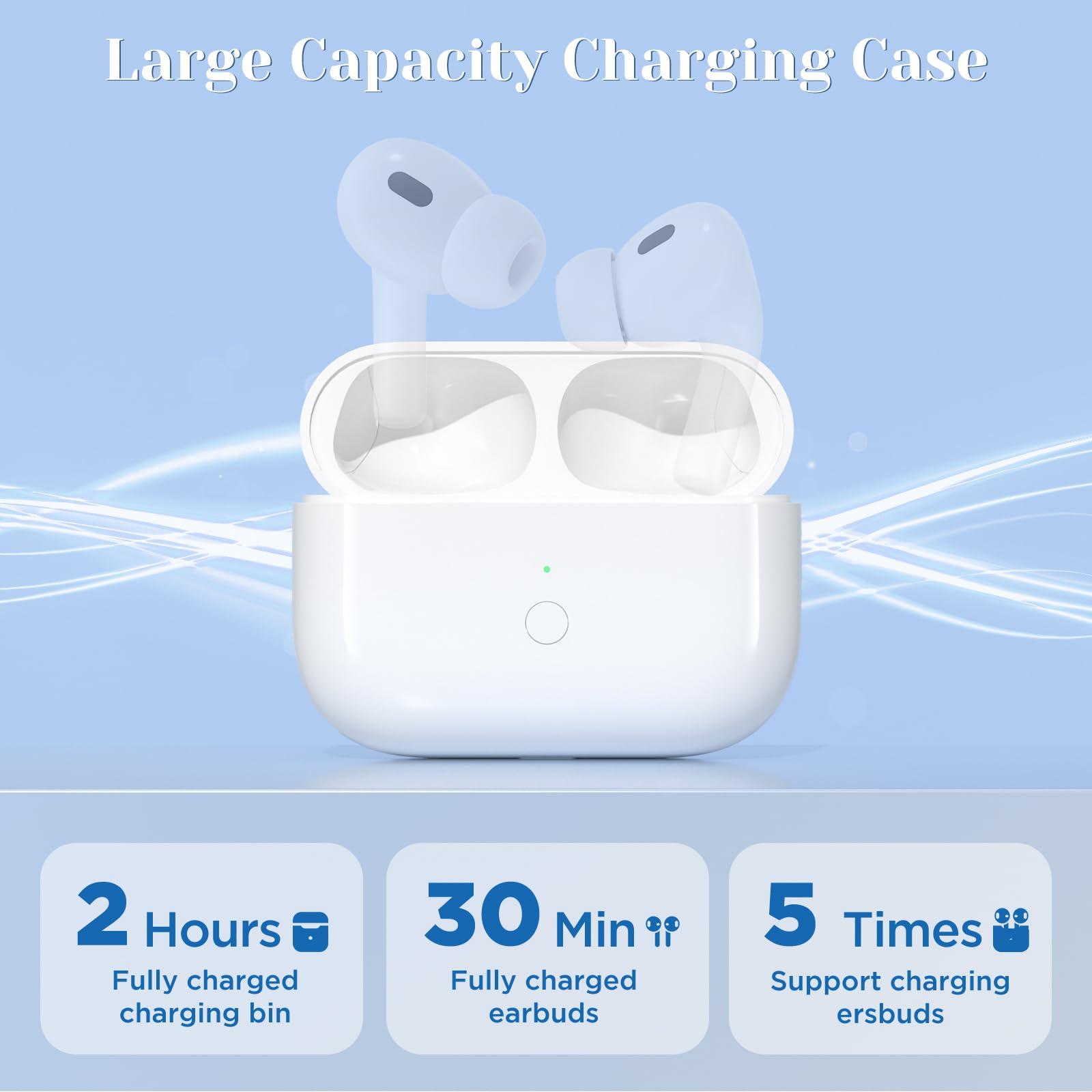 JKV Wireless Charging Replacement for AirPod Pro 1 2 Charging Case with Type-C Port, Only Compatible with Air Pods Pro 1st 2nd Charger Case with Blue Tooth Pairing Sync Button, no Airpod - Image 2