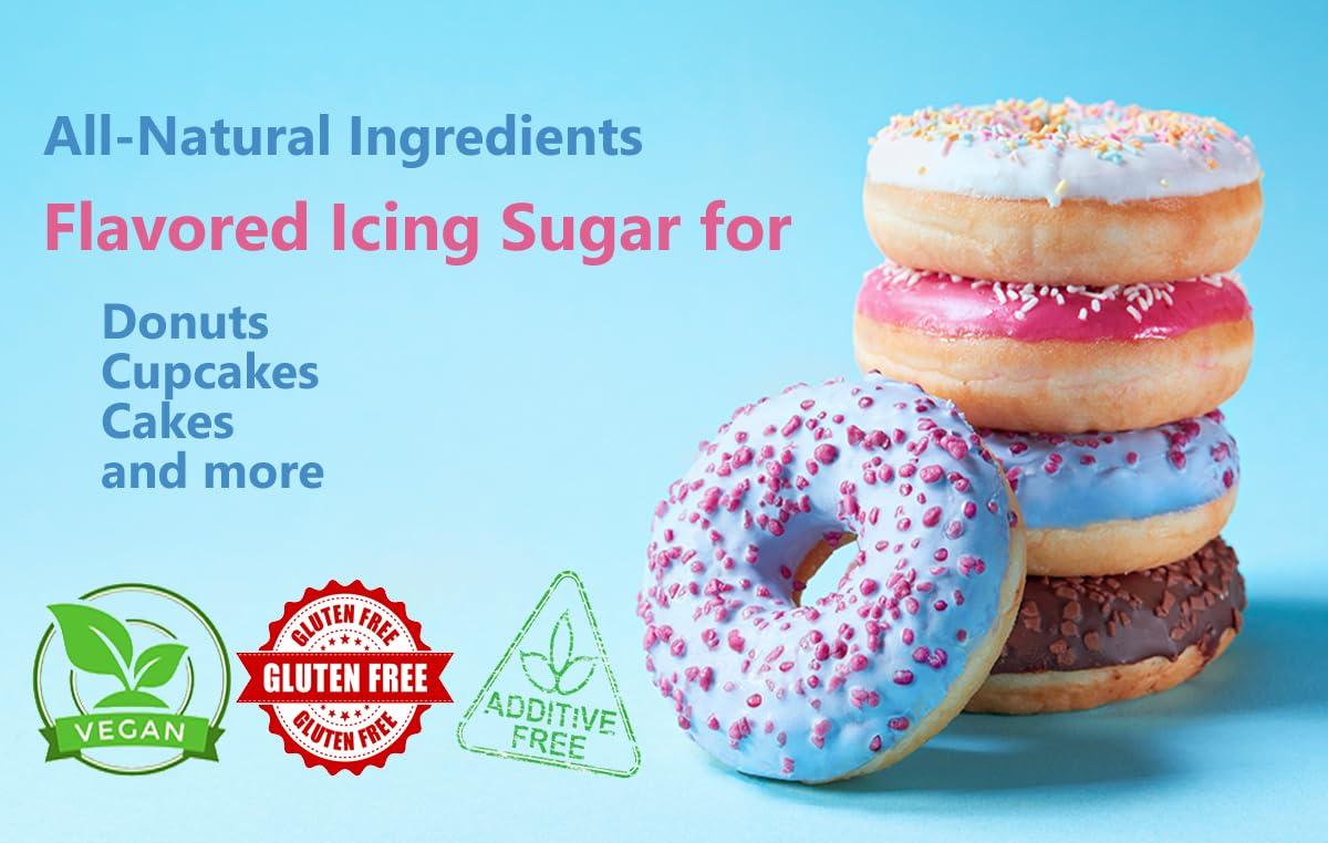 Ultimate Baker Naturally Flavored Banan Powdered Sugar (1x4oz), Icing Sugar, Banan Confectioner's Sugar for Icing Cakes, Flavored Coating Sugar (Banana) - Image 3