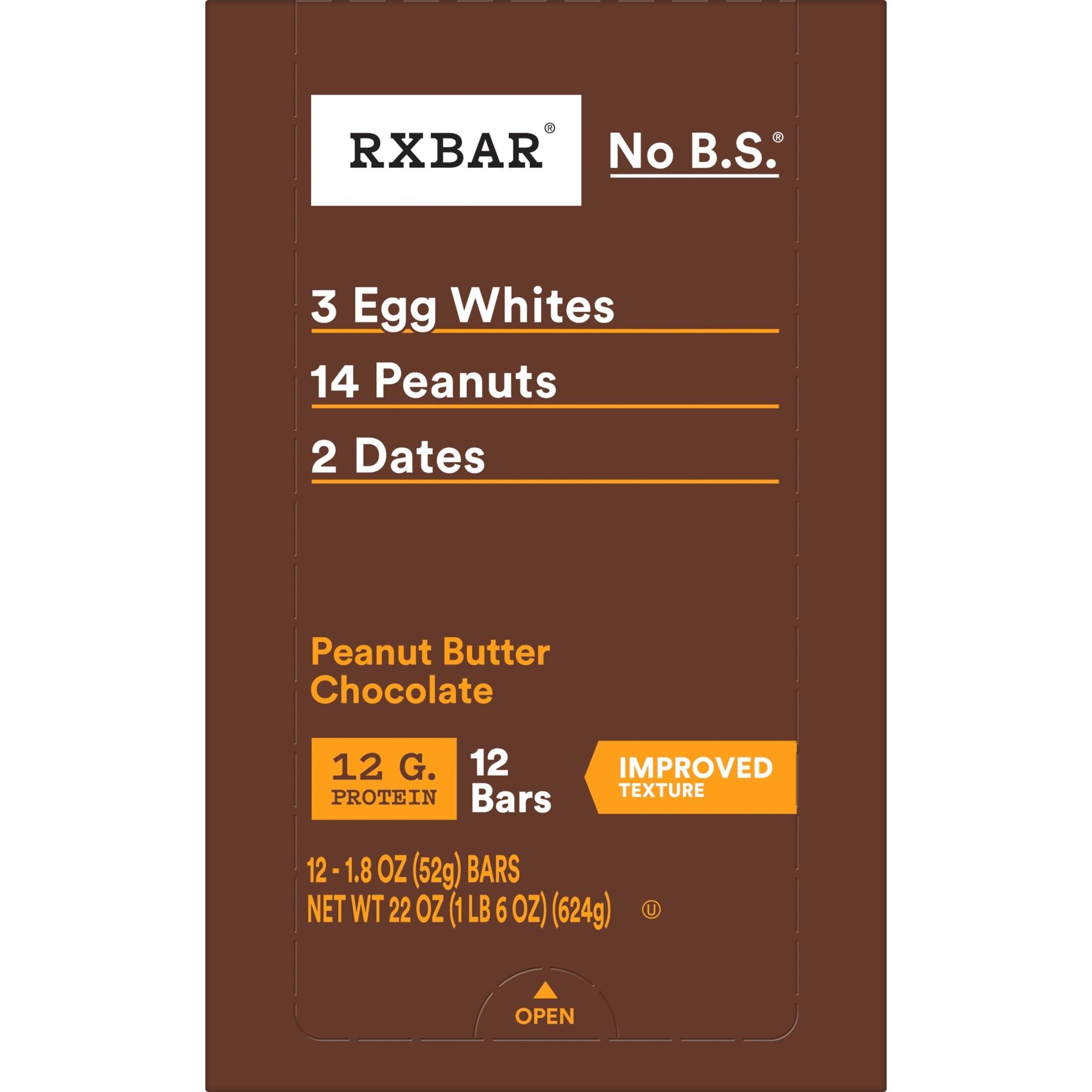 RXBAR Protein Bars, Protein Snack, Snack Bars, Peanut Butter Chocolate, 22oz Box (12 Bars) - Image 8