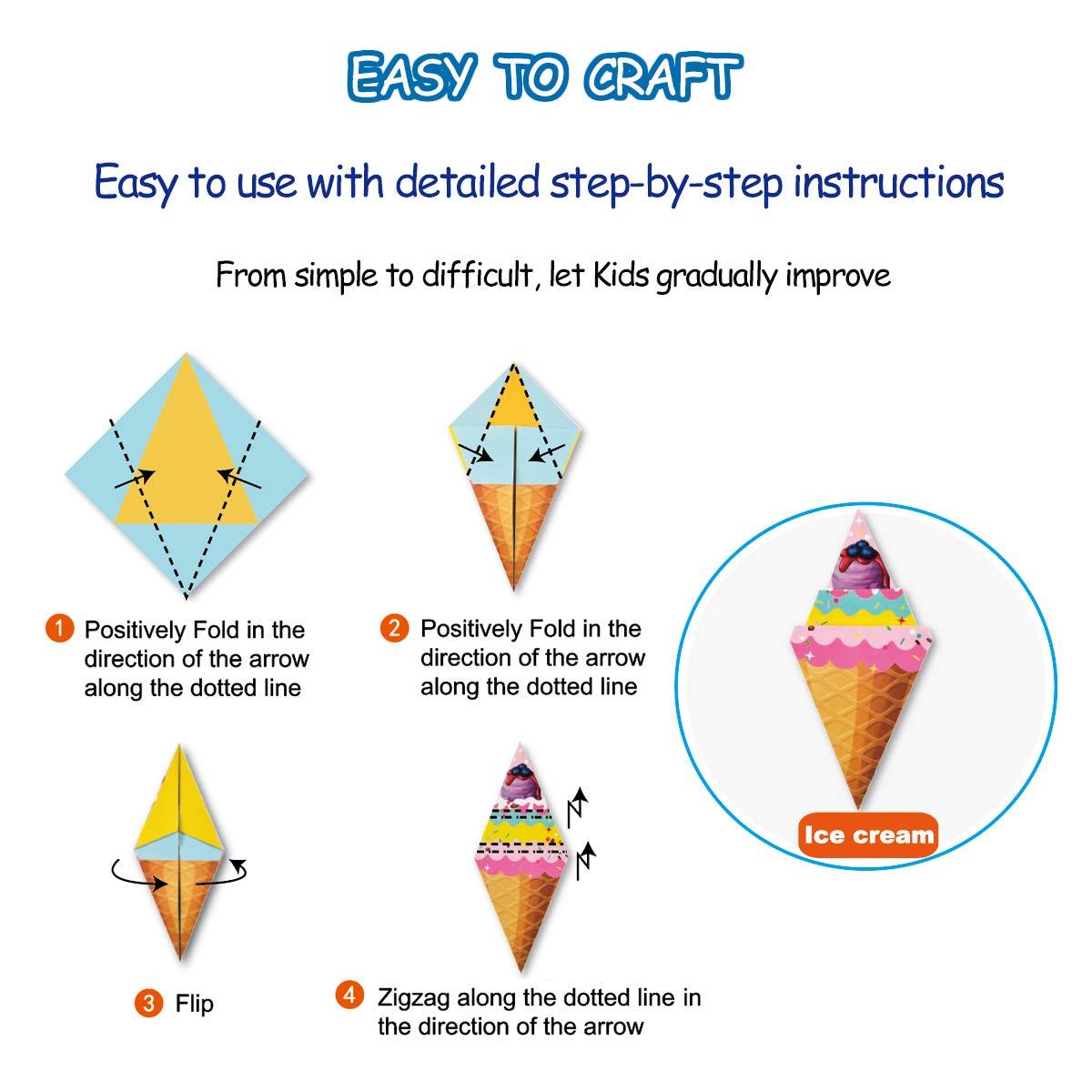 hapray Origami Kit for Kids Ages 5-8 8-12, with Guiding Book, 152 Paper with 72 Patterns, DIY Art and Craft Projects, Beginners Children's Day Gift Boy Girl - Image 5
