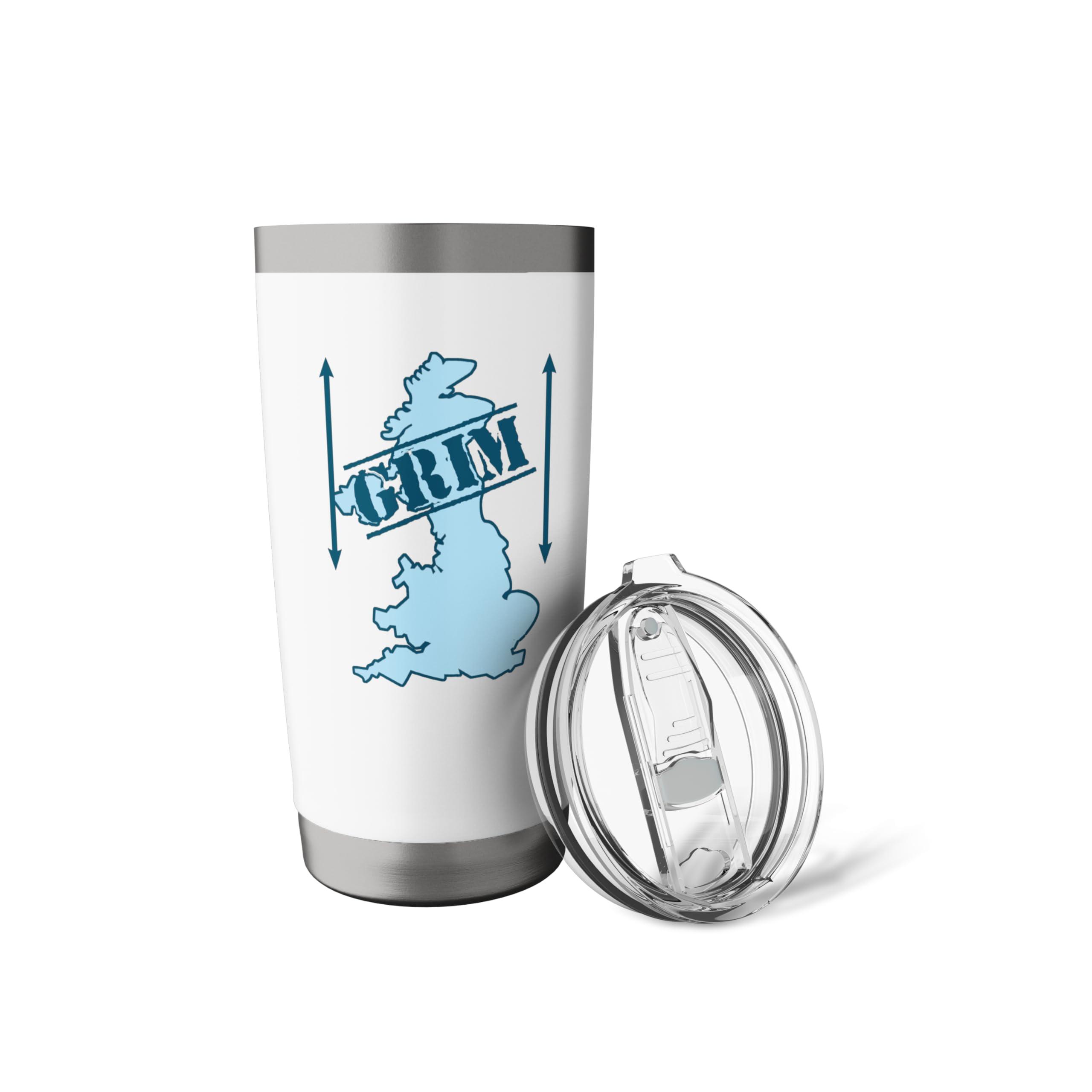 It's grim up north! Funny map for northerners Stainless Steel Insulated Tumbler - Image 6