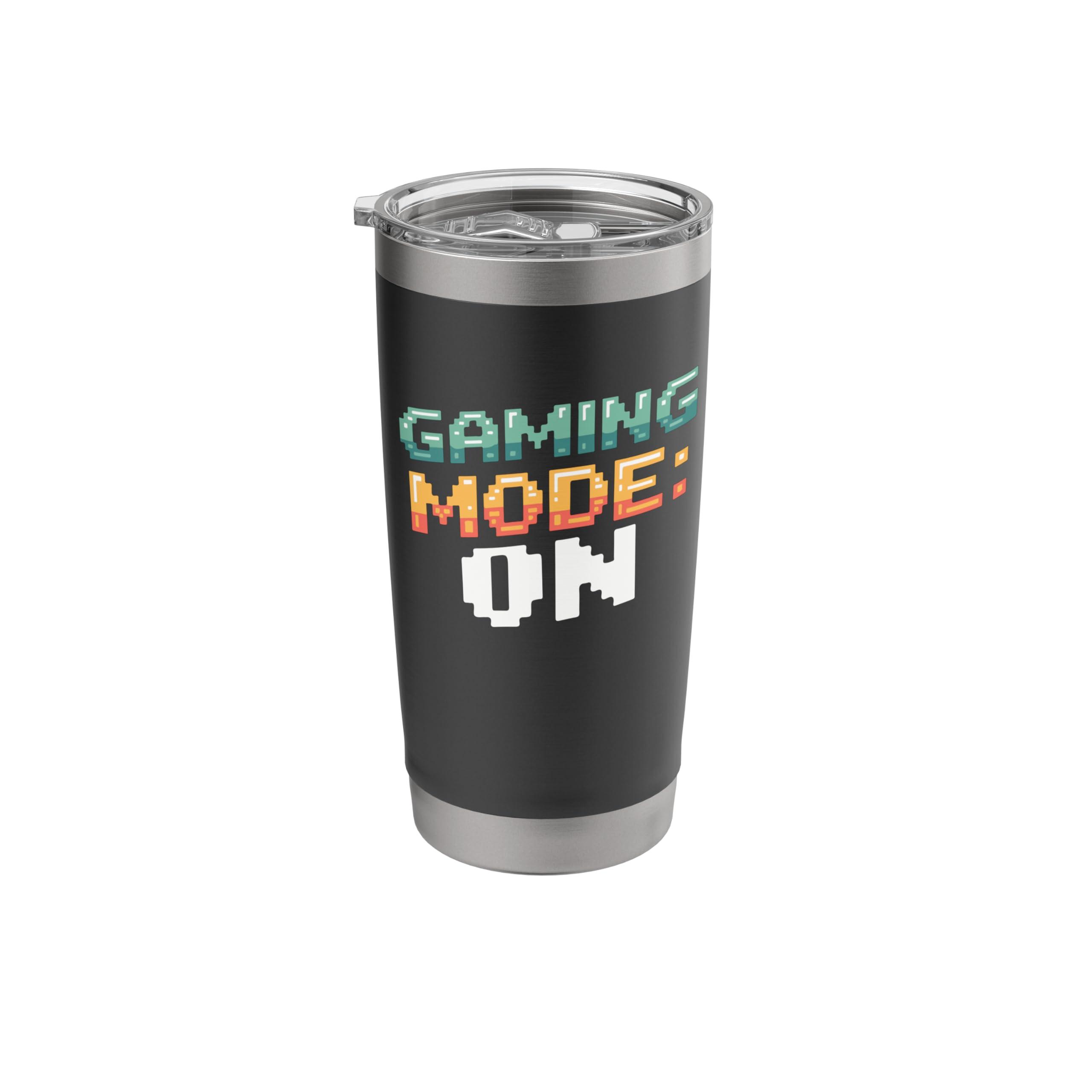 Gaming Mode On Funny Gamer Men Boys Kids Stainless Steel Insulated Tumbler