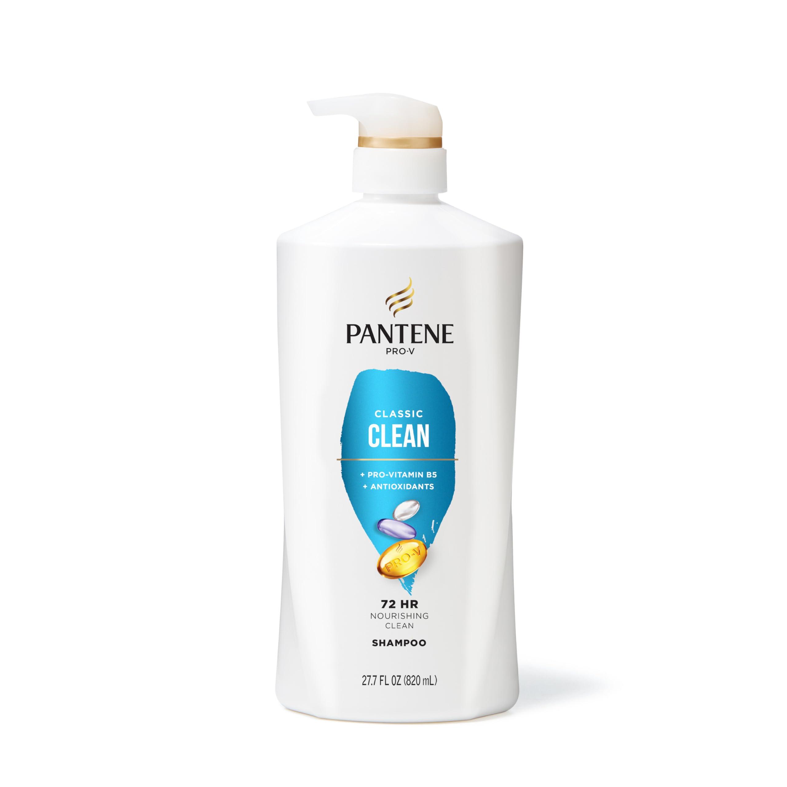Pantene Shampoo, Classic Clean - Pro-V Nutrients for Dry, Color-Treated Hair, Healthy Looking Hair Every Wash, Antioxidant-Rich, 27.7 Oz Each, 2-Pack + Miracle Rescue Shot (0.5 Oz) - Image 8