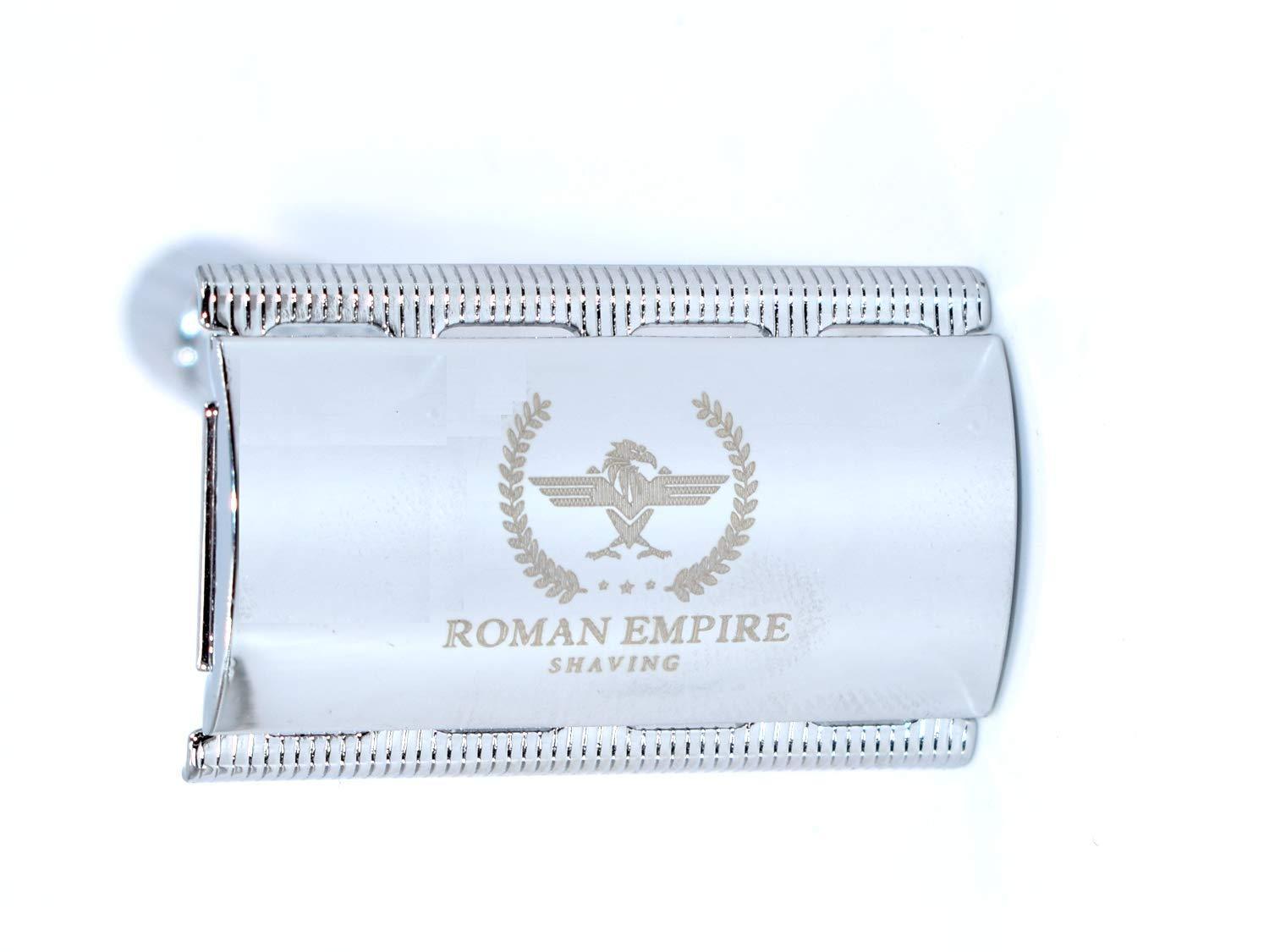 Roman Empire Shaving Double Edge Safety Razor ROMAN EMPIRE SHAVING Augustus with 20 Blades Sampler (Astra-Derby-Shark-Treet) - Image 6
