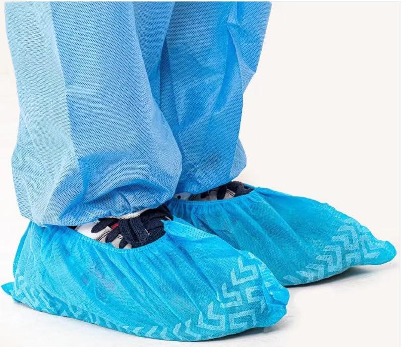 Disposable Boot & Shoe Covers 100 Pairs (200 Pack) Non Slip Durable Fits Virtually Most Shoes (Blue, Large) - Image 4