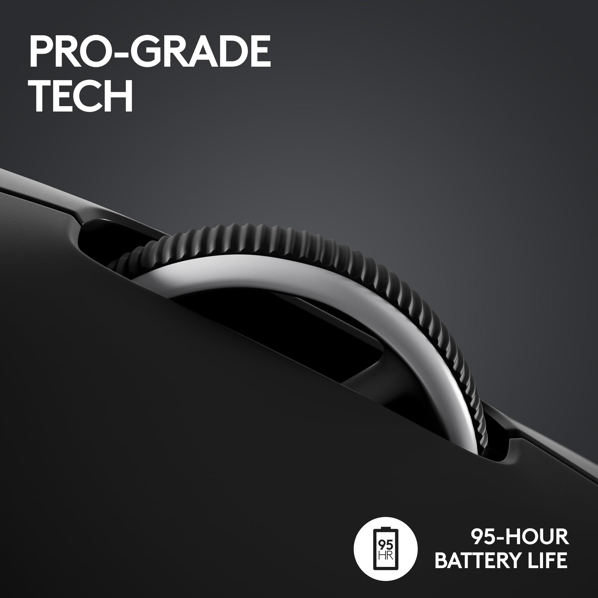 Logitech G PRO X SUPERLIGHT 2 Wireless Gaming Mouse, 60g Pro-Grade with 5 Programmable Buttons, 44k DPI Sensor, 8kHz Report Rate, USB-C Charging for PC/Mac - Black - Image 9