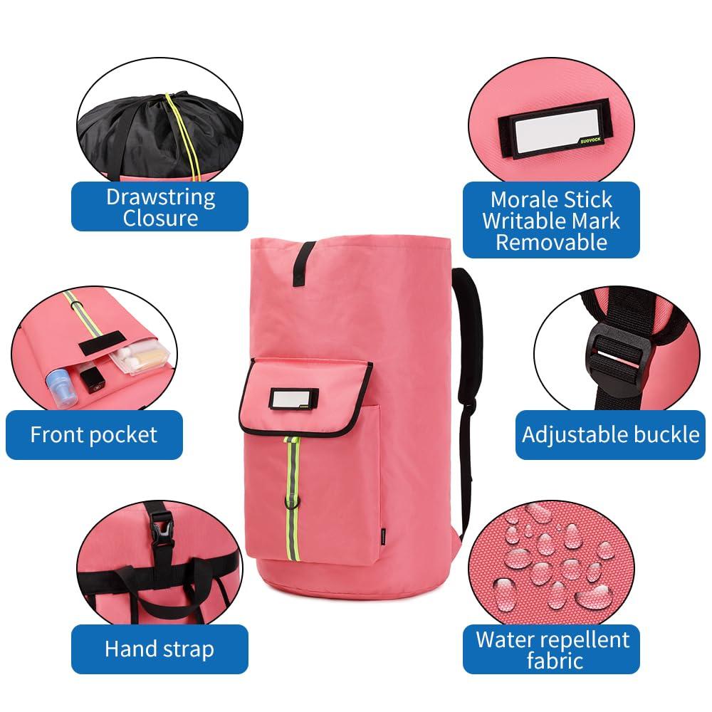 SUOVOCK laundry bag backpack, extra-large heavy duty laundry bags, laundry backpack for college students, with drawstring closure, padded shoulder straps, suitable for laundry - Image 4