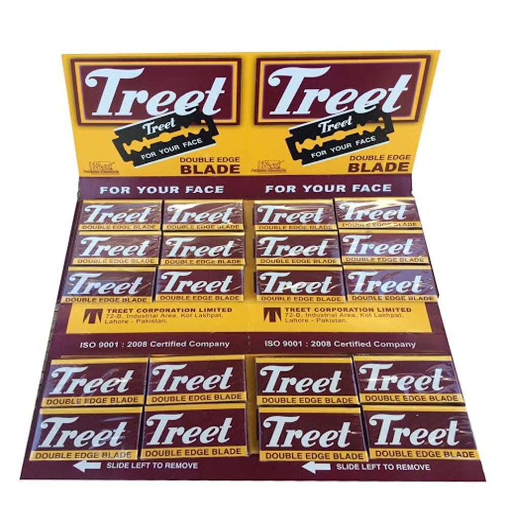 Treet Carbon Steel Double Edge Shaving Razor Blades, 200 Blades Pack (20x10) for safety Razors Butterfly Razors Black Beauty - Image 2