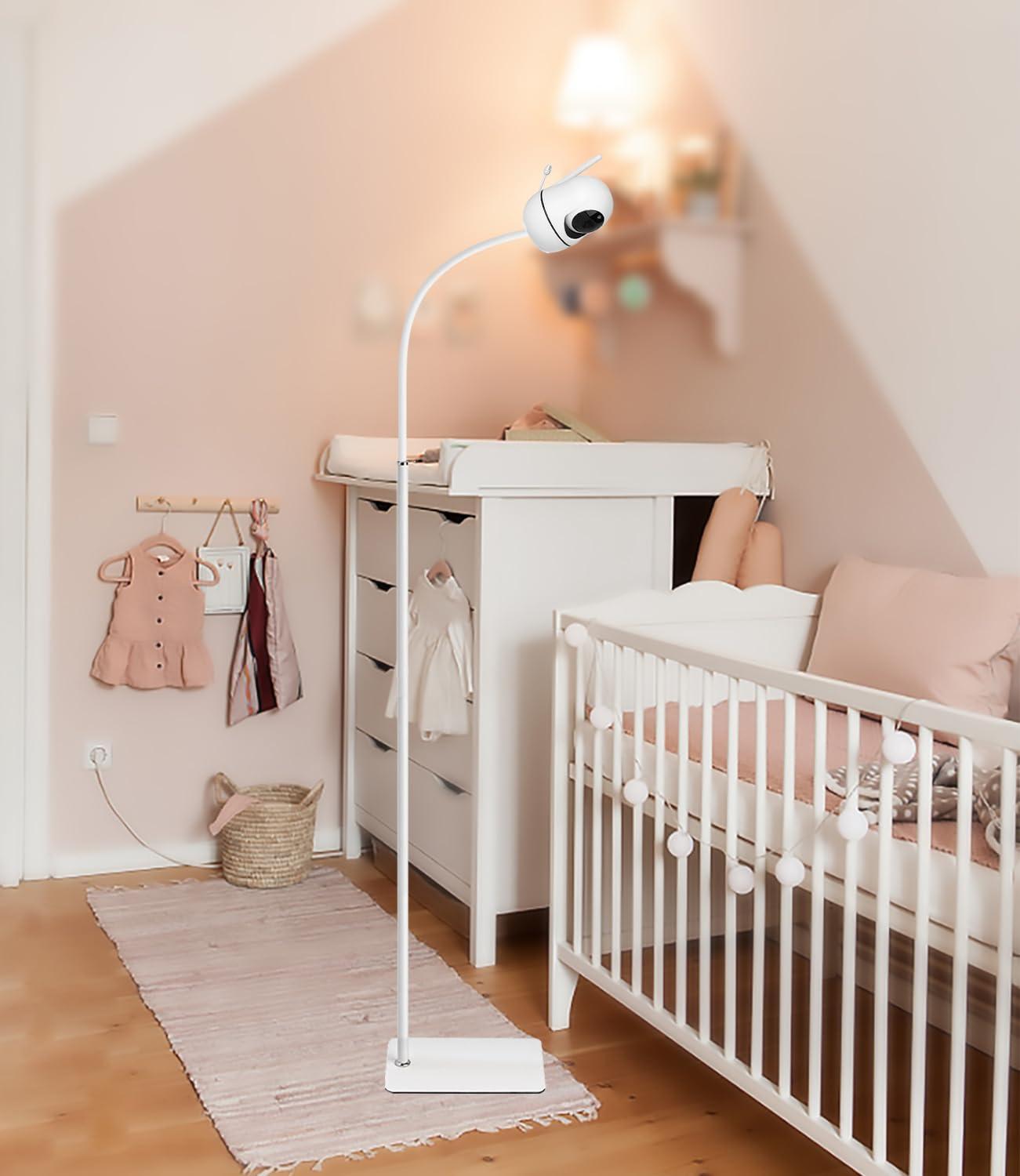 67" Adjustable Height Baby Monitor Floor Stand Holder Compatible with Hellobaby,ANMEATE,Infant Optics DXR-8 Pro,Also Compatible with The Nanit Pro Smart Baby Monitor & Flex Stand Without Tool - Image 2