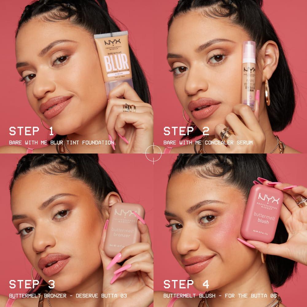 NYX PROFESSIONAL MAKEUP Buttermelt Powder Blush, Fade and Transfer-Resistant Blush, Up to 12HR Make Up Wear, Vegan Formula - Butta Together - Image 10