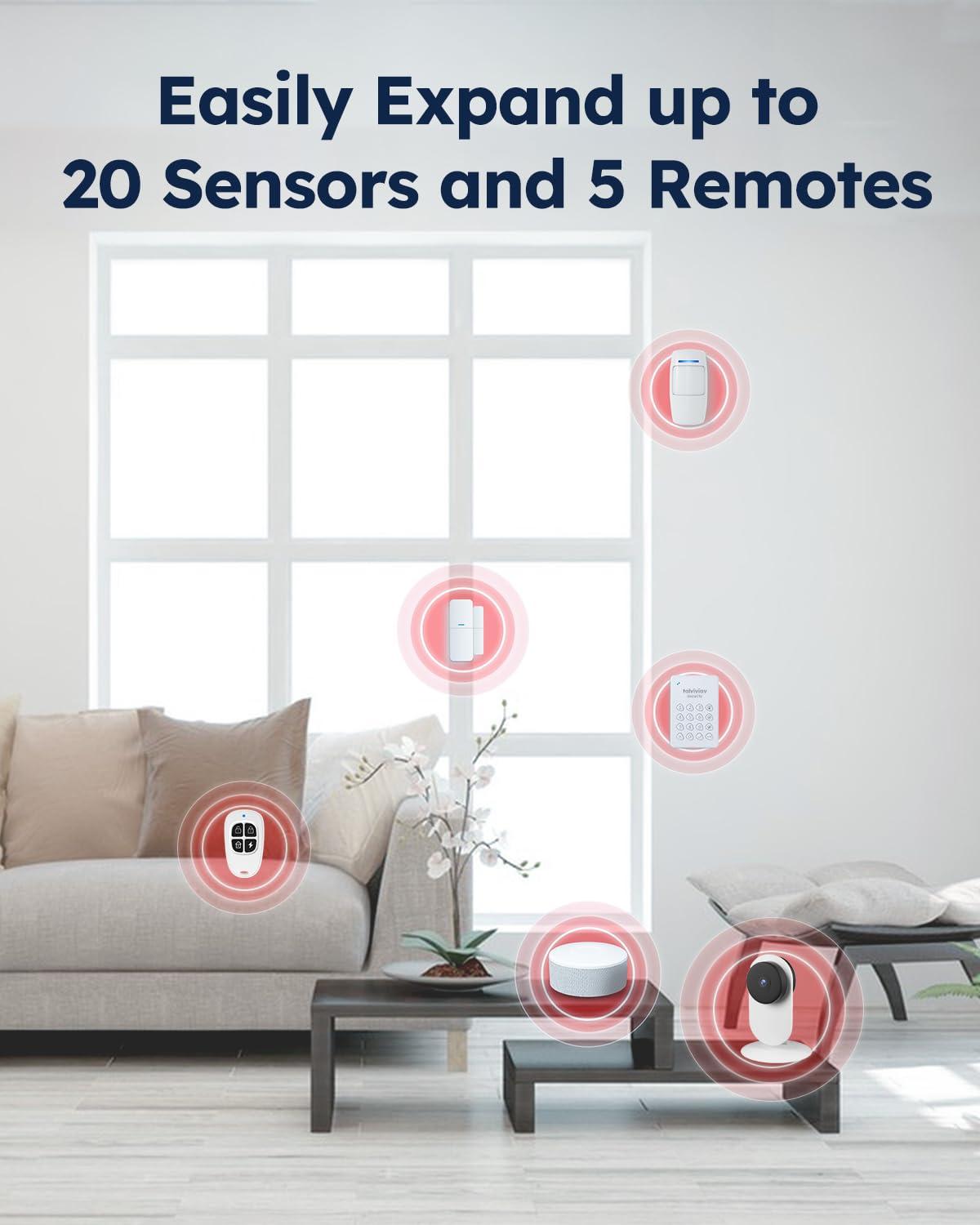 WiFi Door Alarm System, Wireless DIY Smart Home Security System, with Phone APP Alert, 8 Pieces-Kit (Alarm Siren, Door Window Sensor, Remote), Work with Alexa, for House, Apartment, by tolviviov - Image 6