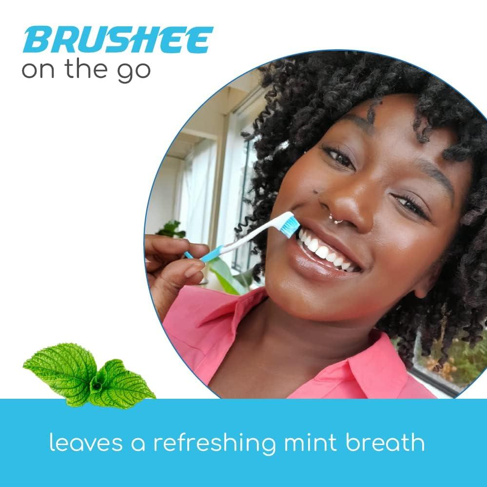 Brushee - The Evolution of Oral Care | 4-in-1 Tool (Paste + Brush + Floss + Pick) | Individually Wrapped | Disposable | Prepasted Travel Toothbrushes | Small Adult Toothbrush - (24-Pack) - Image 5