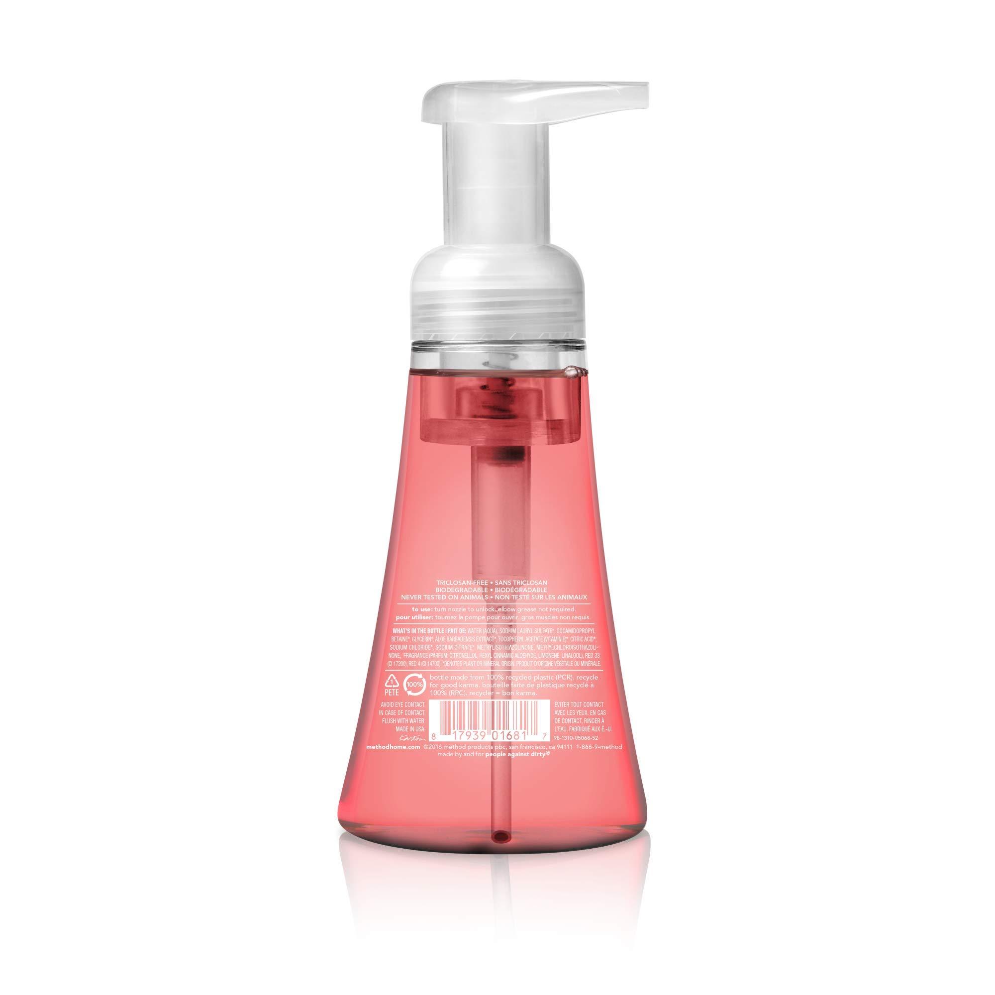 Method Foaming Hand Soap, Pink Grapefruit, 10 Fl Oz, Biodegradable Formula, (Pack of 3) - Image 2