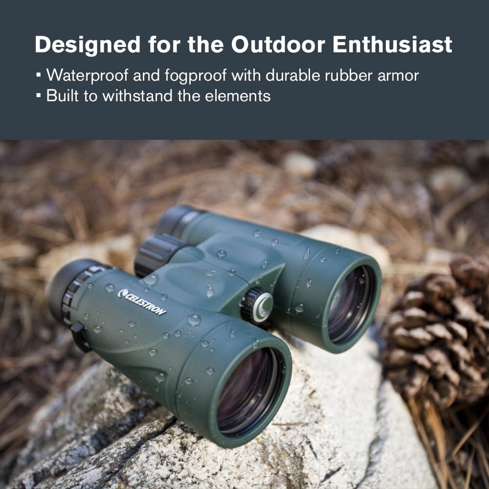 Celestron - Nature DX 8x42 Binoculars – Ideal for Birding and Outdoors – 42mm Objective Lenses – Wide 7.4° Field of View – BaK-4 Prisms – Fully Multi-Coated – Waterproof and Fogproof - Image 4