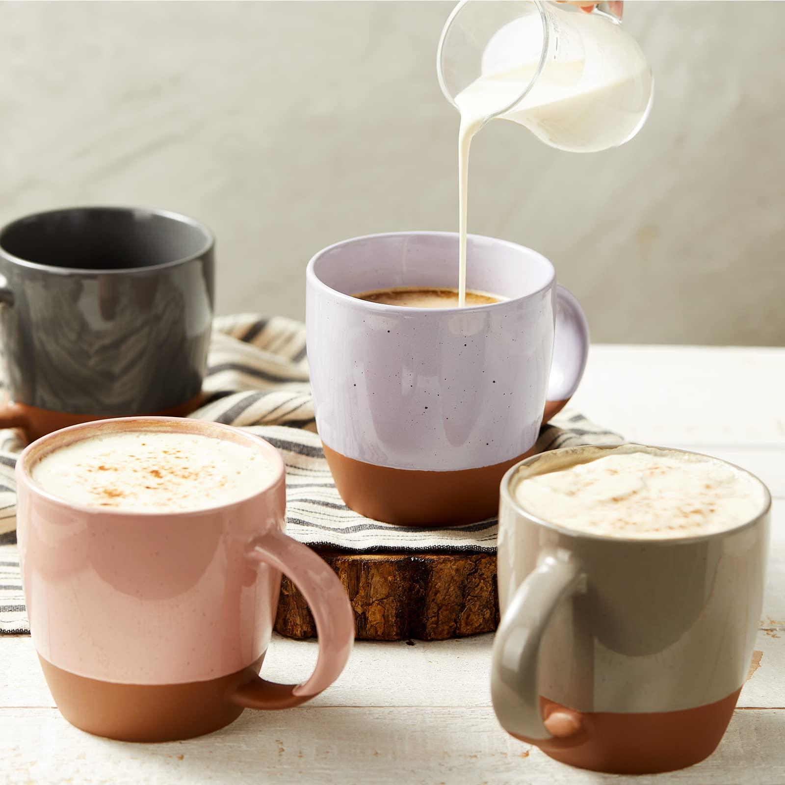 Morandi Color Ceramic Coffee Mugs Set of 6 (Large),18 oz Coffee Cups with Handle, Latte Mug, Big Mug for Women, Men, Great for Tea Hot Chocolate, Microwave Safe, Modern, Unique Style for Any Kitchen - Image 2