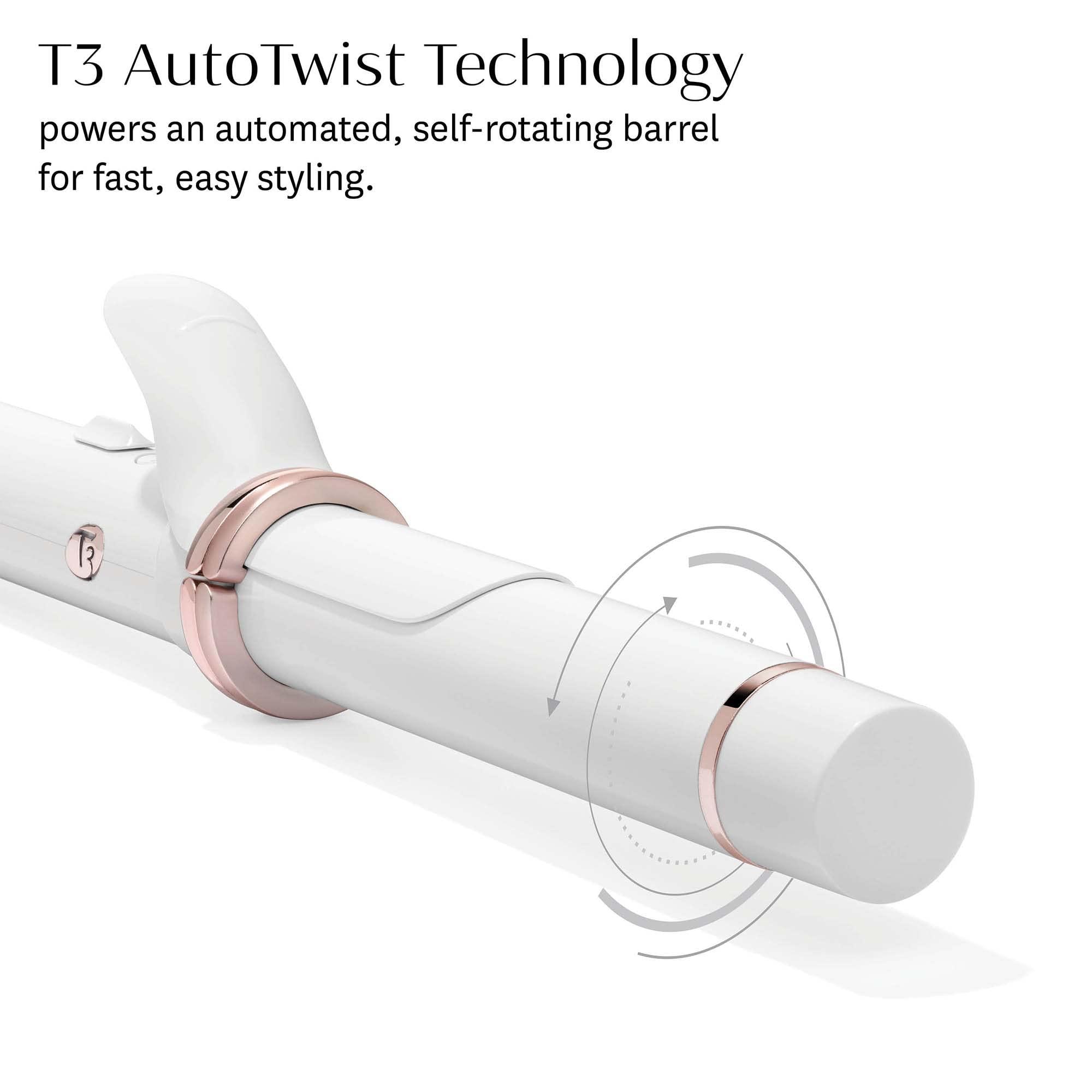 T3 CurlWrap Automatic Rotating Curling Iron with Longer Barrel, 2 Timer Settings, 9 Heat Settings, Auto-Rotating Ceramic Barrel and Ion Generator for Fast, Easy Curls and Waves on All Hair Types - Image 2