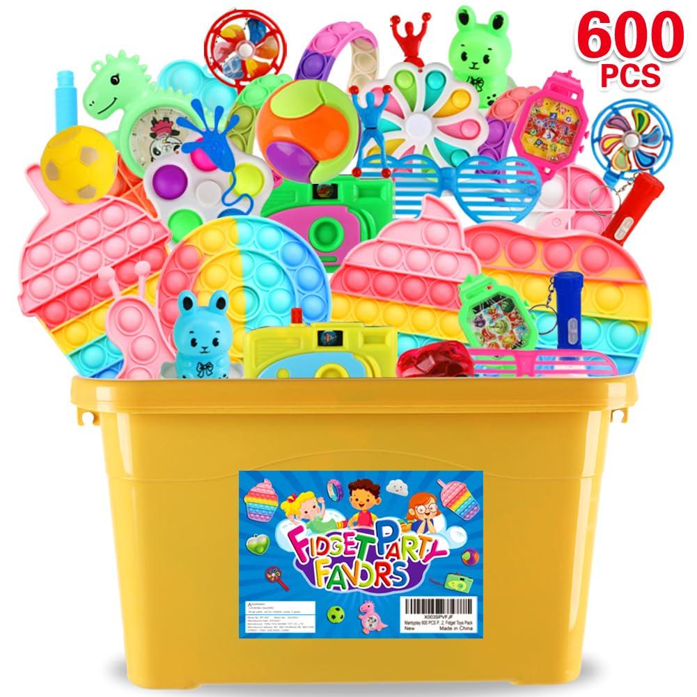 600 Pack Party Favors for Kids 8-12, Fidget Toys Set Sensory Toys Anxiety for Kids and Adults Autism Birthday Gift Classroom Prizes Treasure Box Goodie Bag Stuffers Halloween Christmas Stocking - Image 4