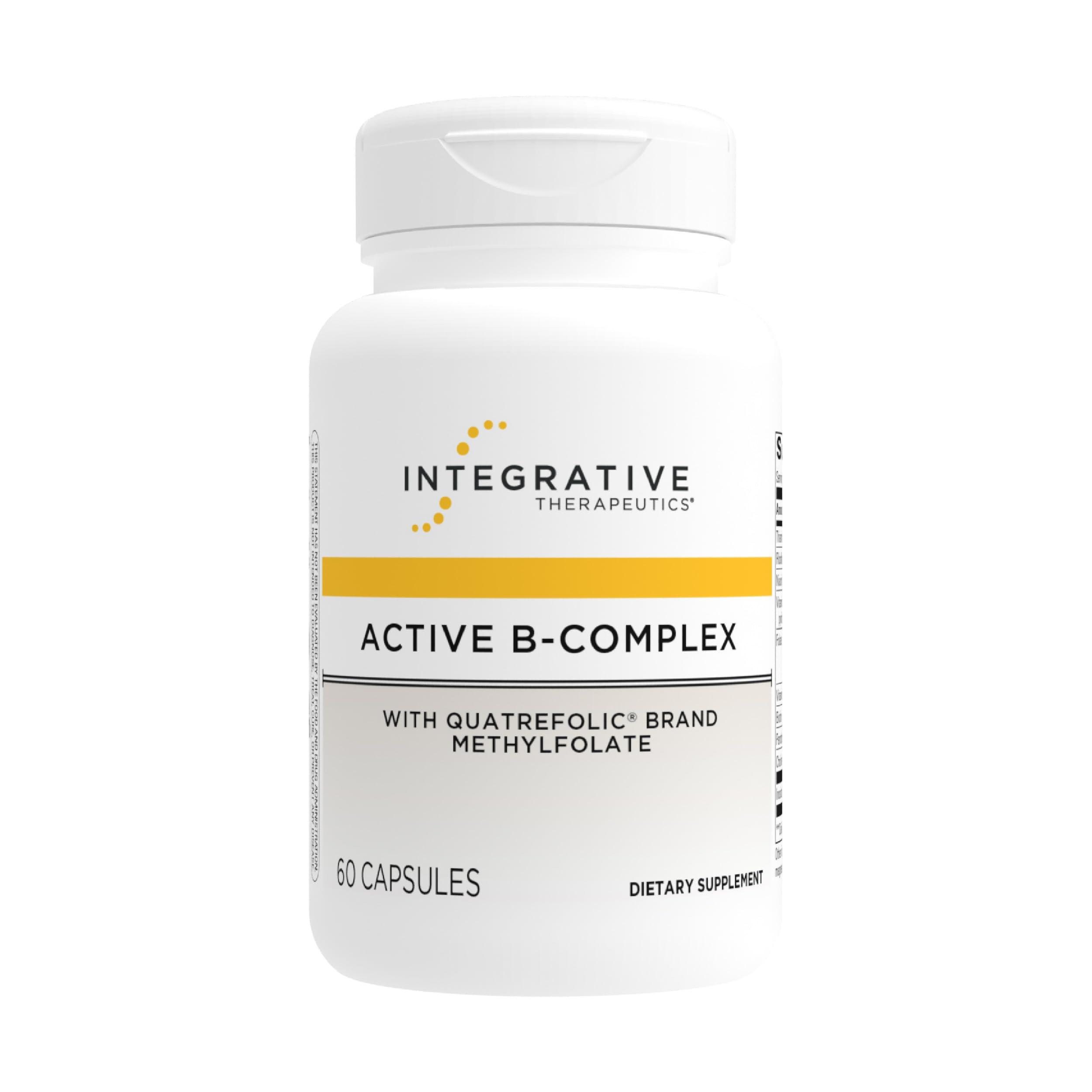 Integrative Therapeutics Active B-Complex - Energy Metabolism Support* - B-Complex Vitamin Supplement with 8 B-Vitamins, Vitamin B12, Folate, Choline - 60 Capsules