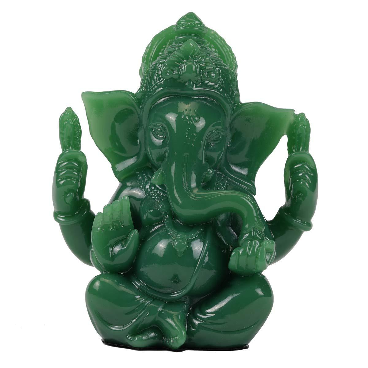 Seyee-bro Lord Ganesha Statues - Ganesh Idol Figurine - Elephant God Buddha Sculpture for Home Car Decor Tabletop Statue