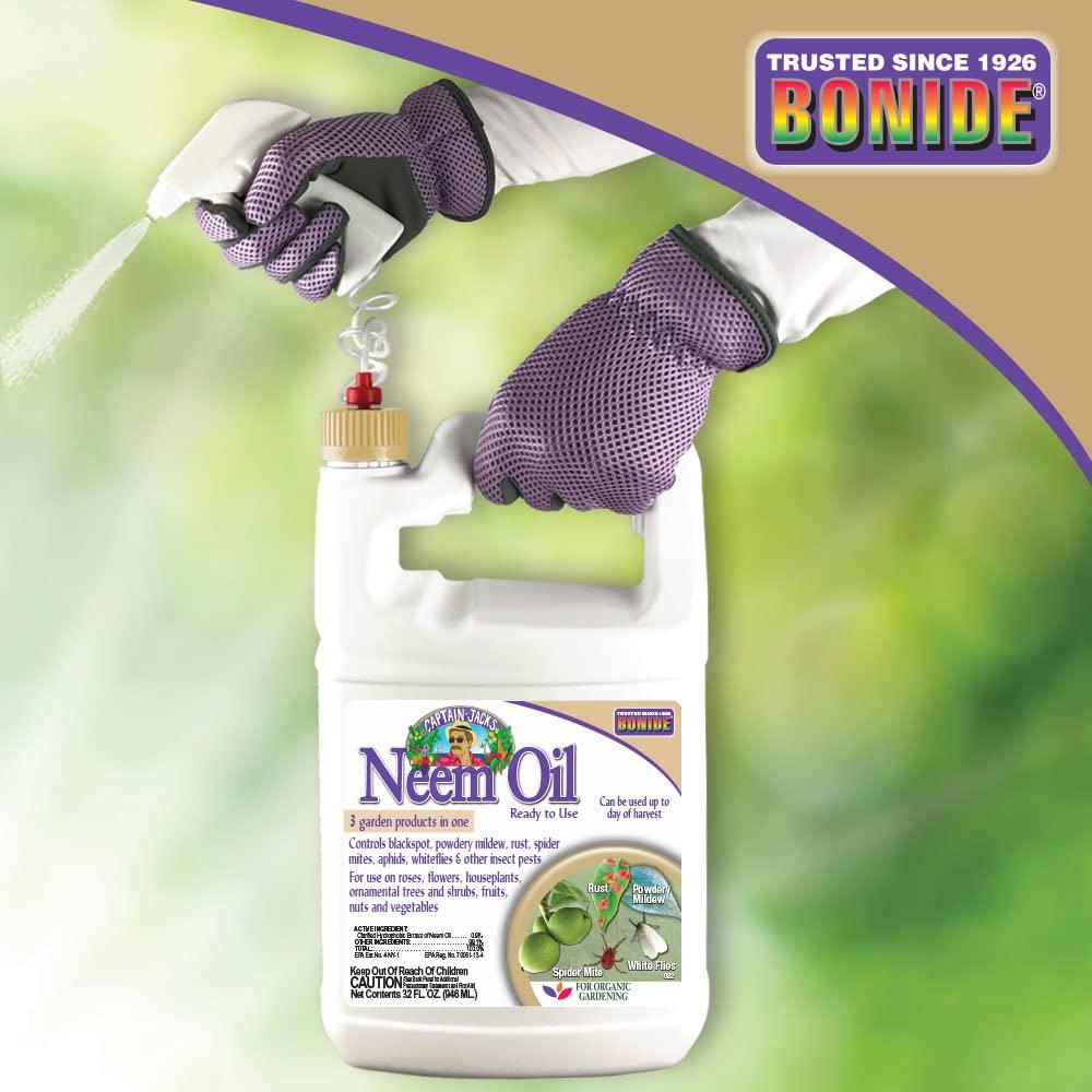 Bonide Captain Jack's Neem Oil, 128 oz Ready-to-Use, Multi-Purpose Fungicide, Insecticide and Miticide for Organic Gardening - Image 8
