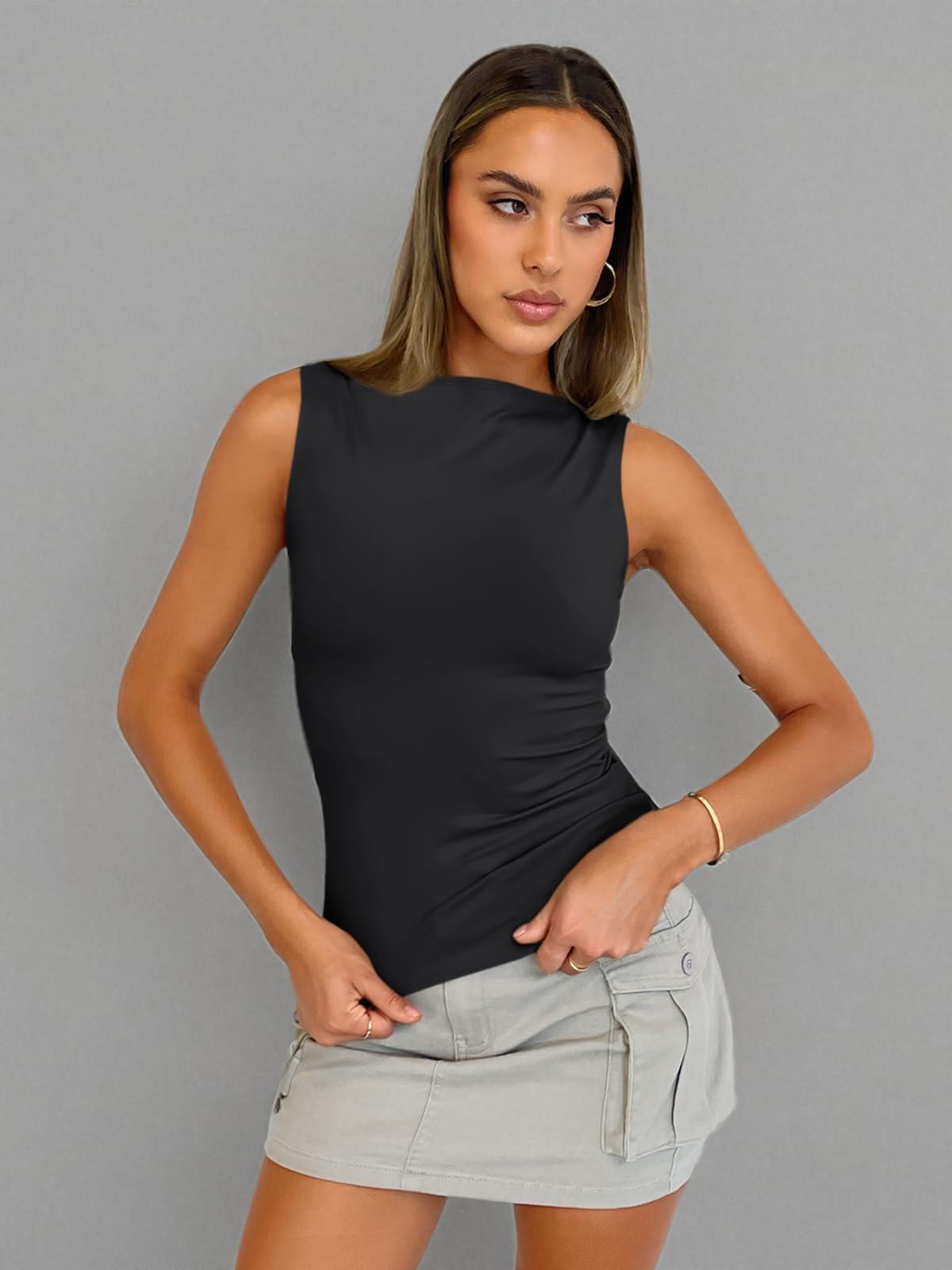Trendy Queen Women Going Out Summer Tank Tops Spring Casual Basic Cute 2025 Sleeveless Shirt Vacation Fashion Outfit Clothes - Image 6