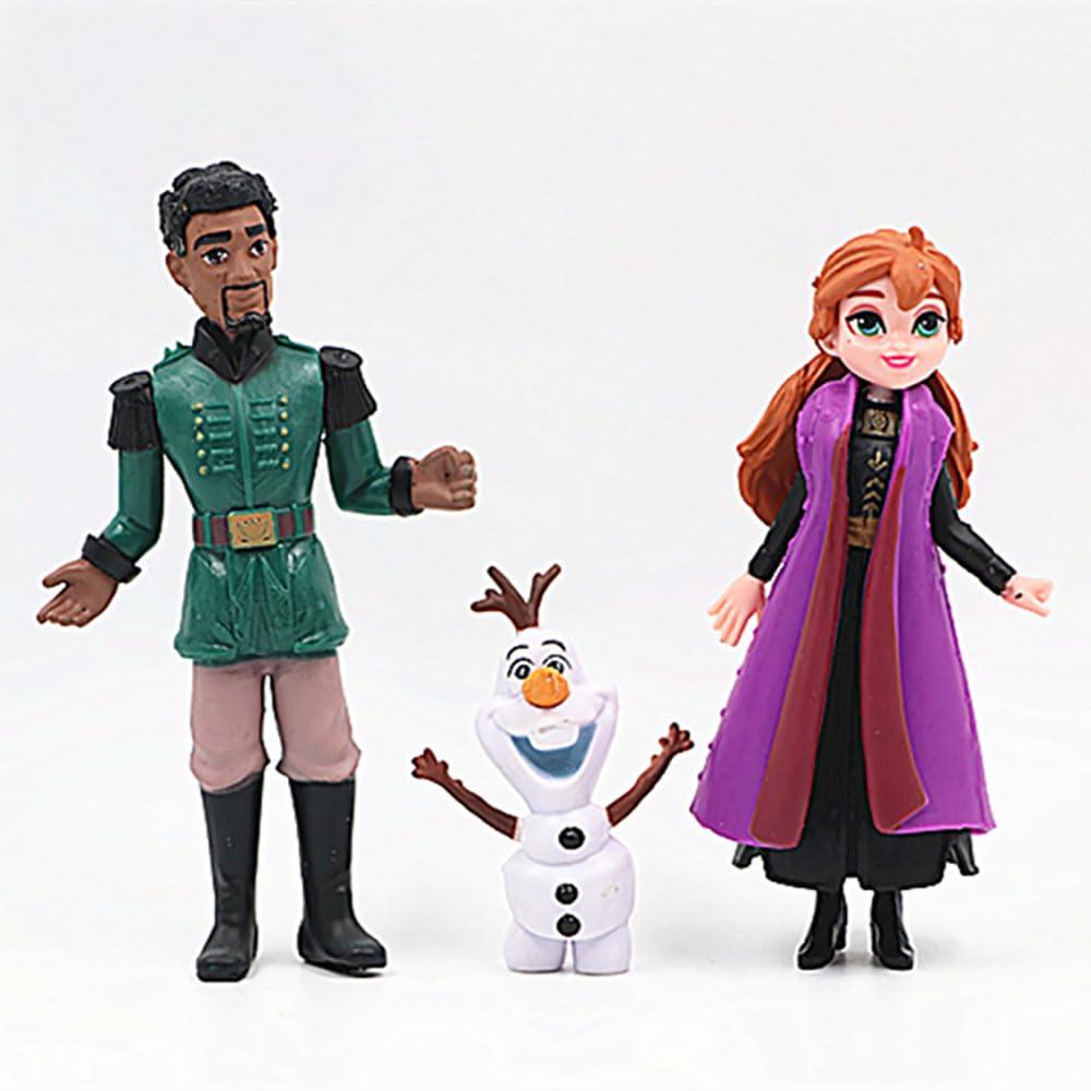 9Pcs Frozen Cake Toppers Birthday Party Supplies Decorations Action Figures Toys Frozen Figurines Toys Cake Toppers Lovely Mini Toys Birthday Party Favor for Kids Fans Collection Room Decor - Image 2