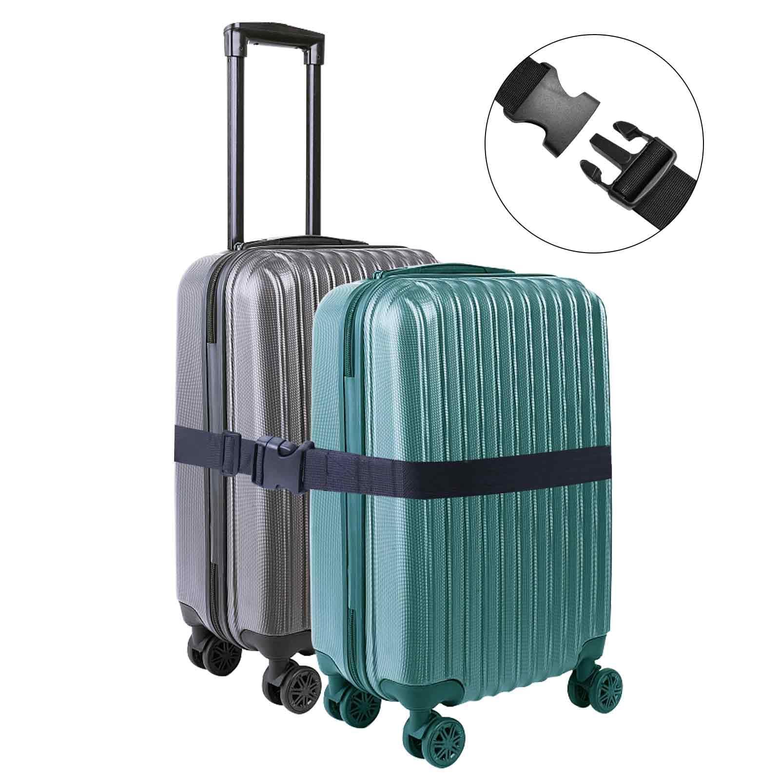 Add a Bag Luggage Strap - Heavy Duty Adjustable Suitcase Belt - Travel Accessory for 3 pcs Luggage Connecting - 3 Pack (Black) - Image 4
