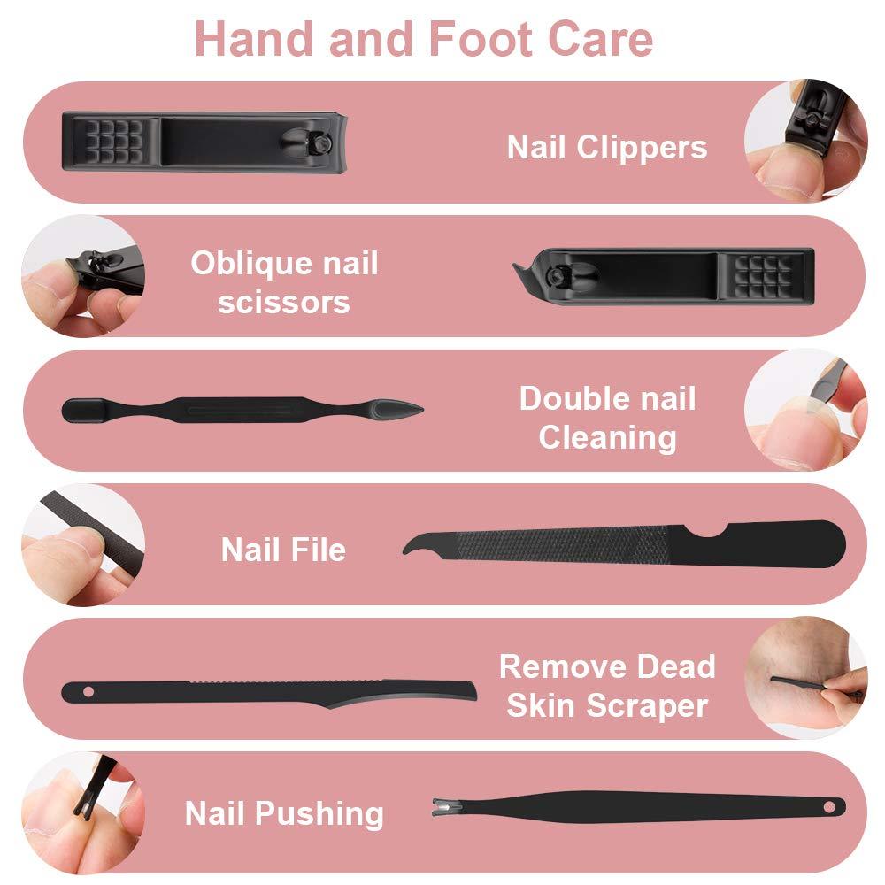 Manicure Kit, Okom Manicure Set, Mens Grooming Kit, Nail Care Set, Manicure Kit for Men and Women, Nail Kit,Grooming Kit,Manicure Set Nail Clippers File,Nail Clipper Set,Gifts for Men,Fathers Day Gift - Image 3